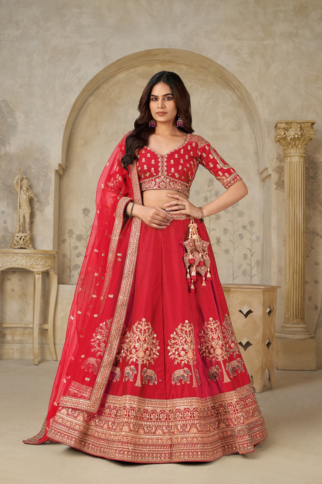 Ivory Grandeur Luxury Zari Embroidered Bridal Lehenga