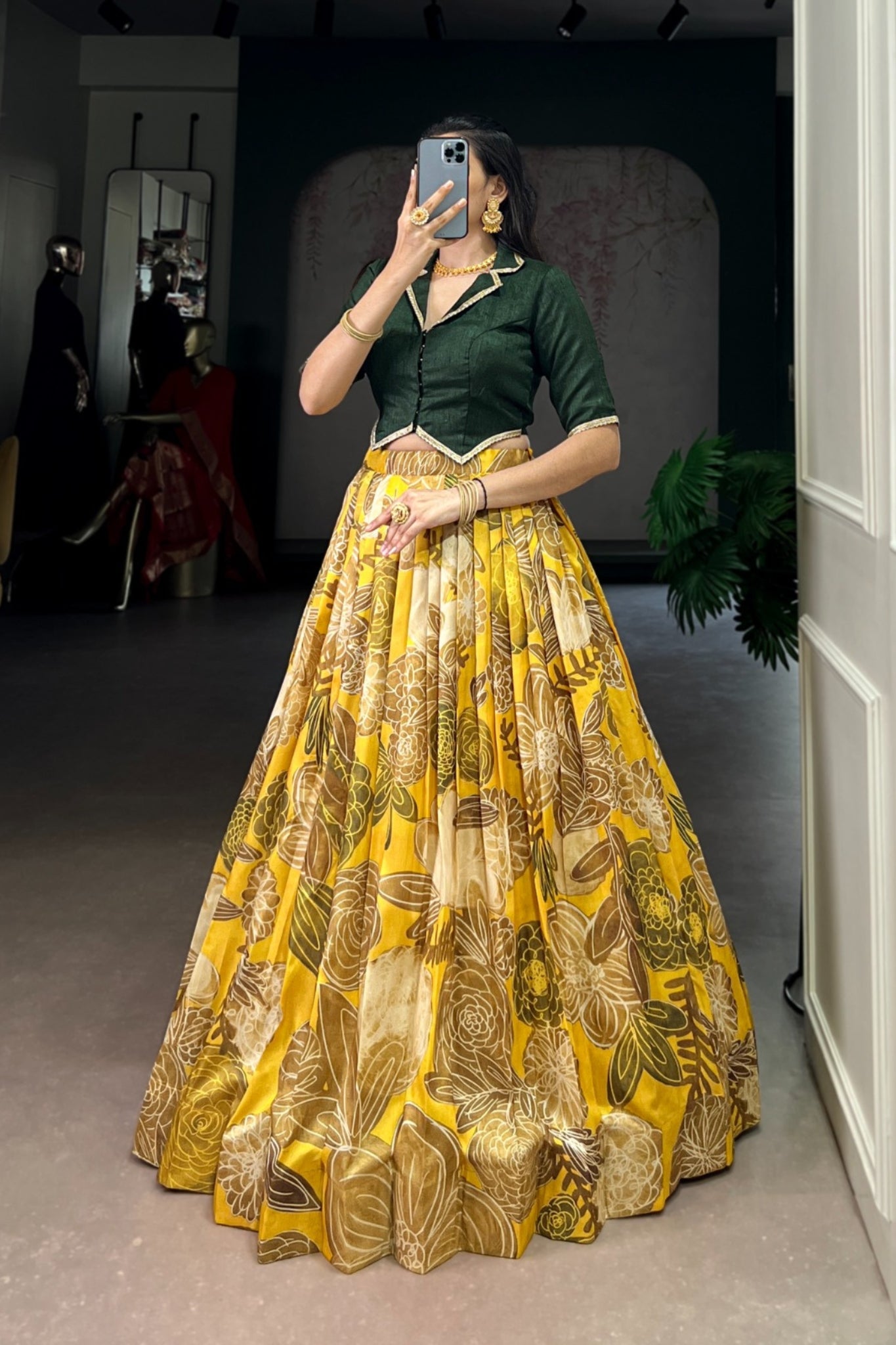 Divine Drapes Of The South Indian Style Tasar Silk Elegance Lehenga Co-Ord Set