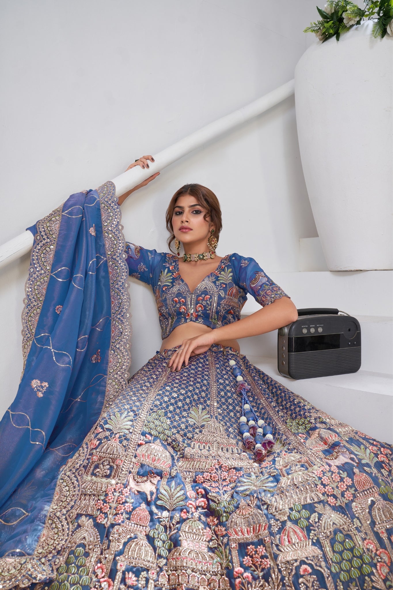 Divine Grandeur Royal Raw Silk Bridal Lehenga