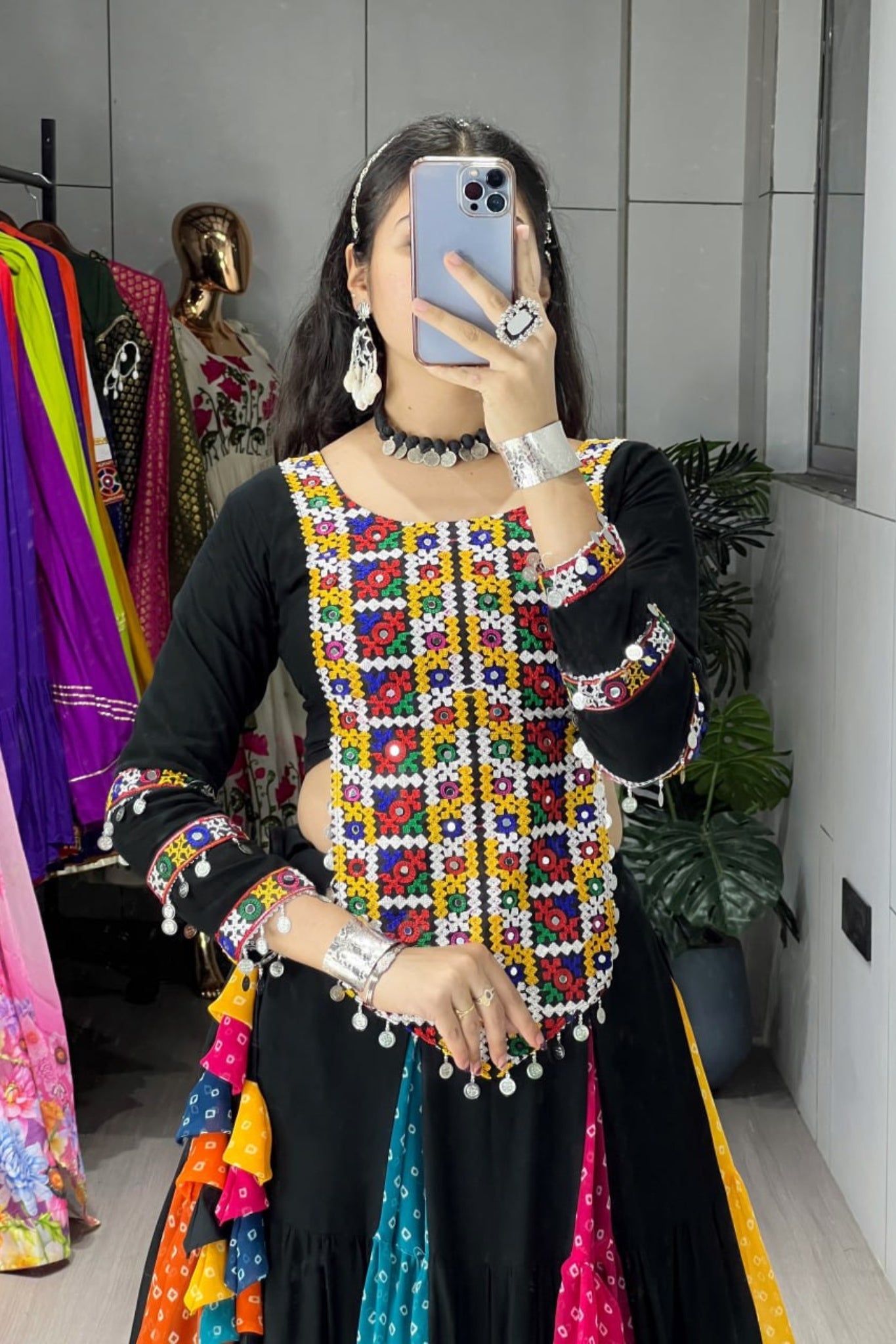 Raasrang Designer Multicolor Navratri Lehenga Choli For Women
