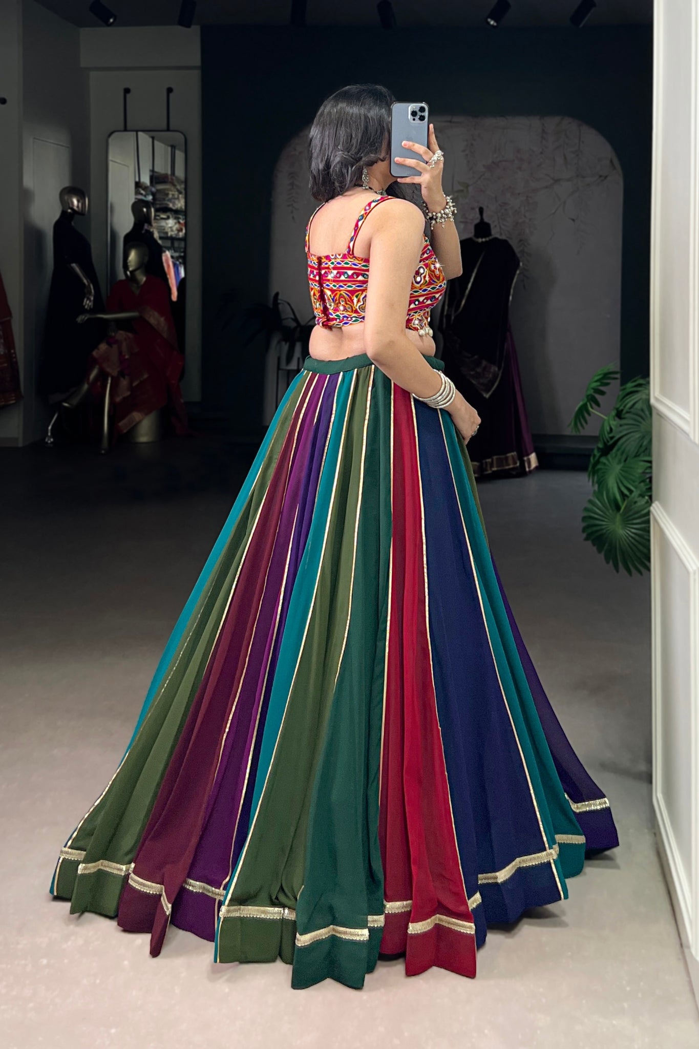 Raasrang Rainbow Multi-Color Navratri Special Designer Lehenga Choli