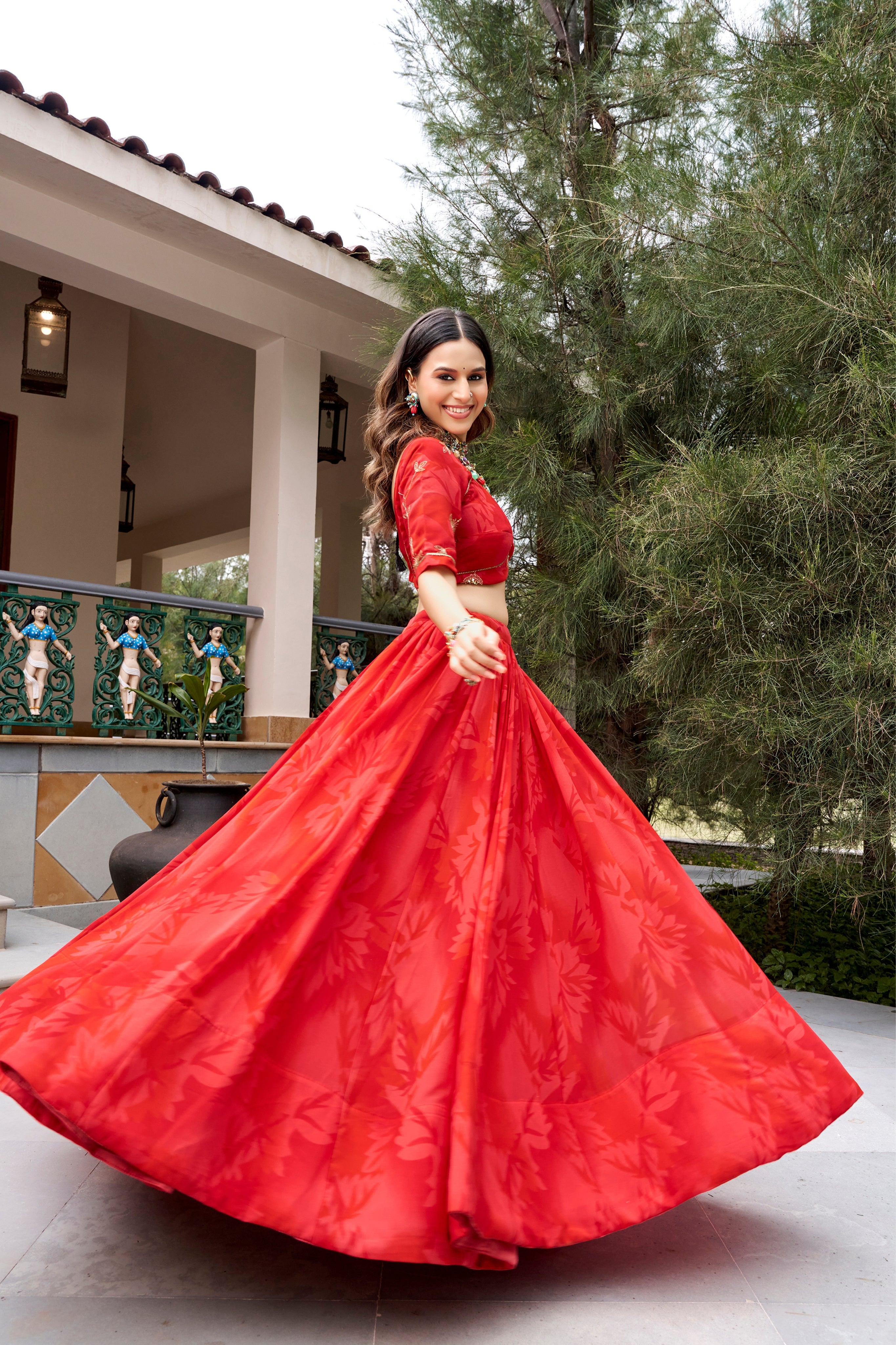 Designer Georgette Lehenga Choli For Navratri