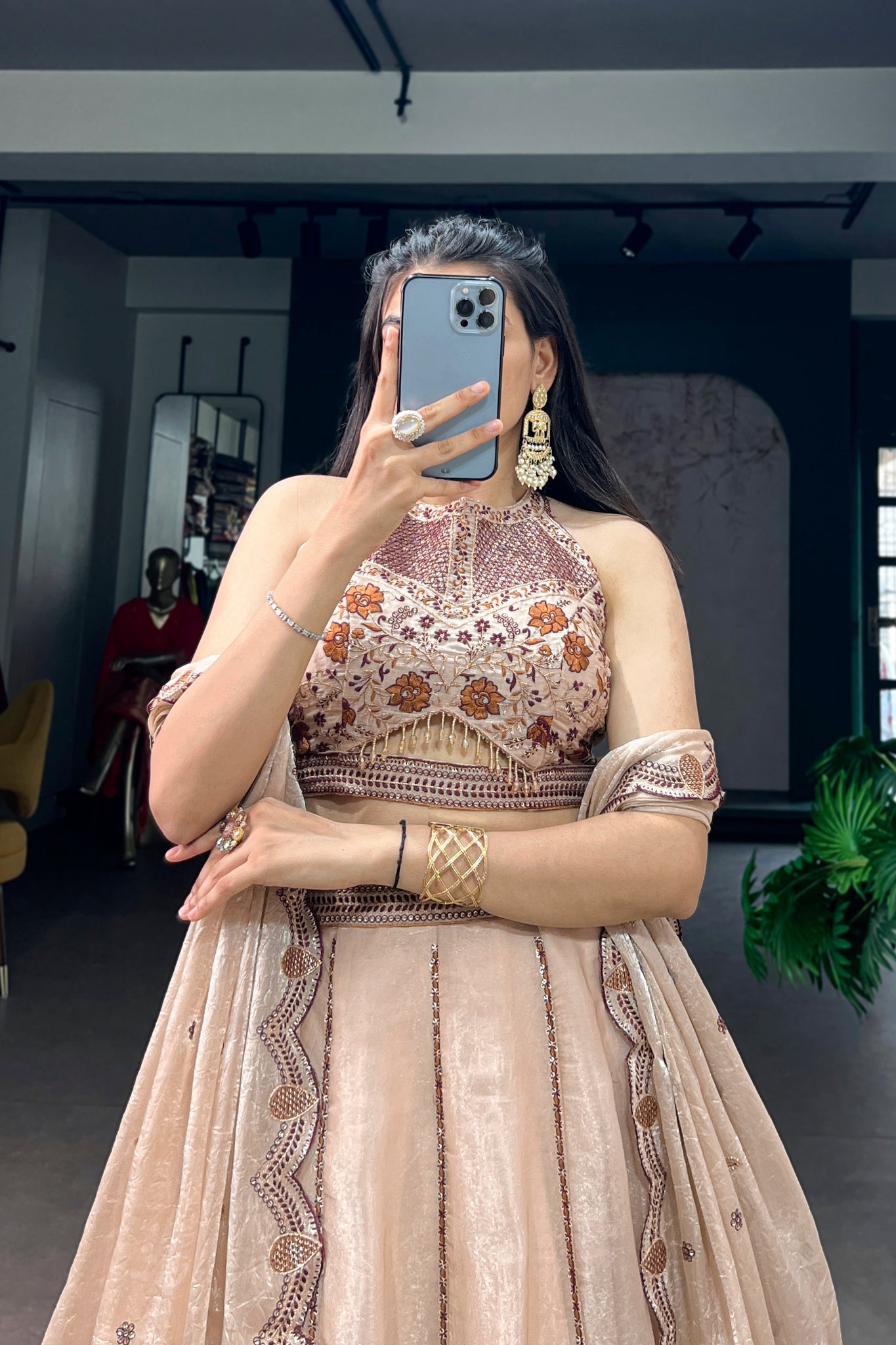 Premium Designer Sequins With Thread Embroidery Work Spider Crush Lehenga Choli