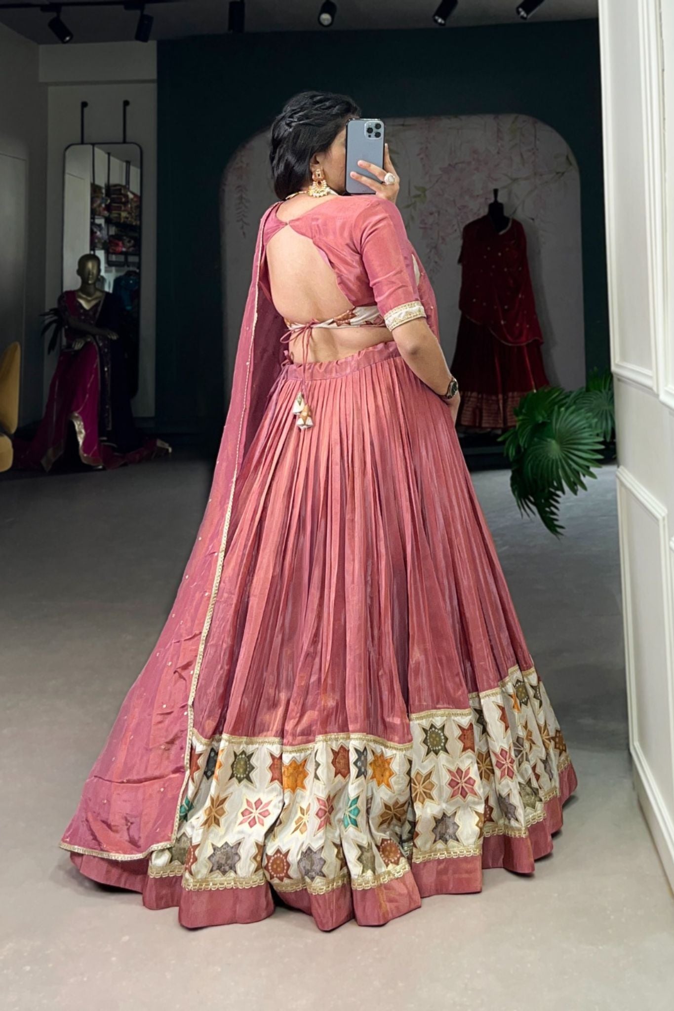 Pure Shimmer Printed Beautiful Wedding Lehenga Choli