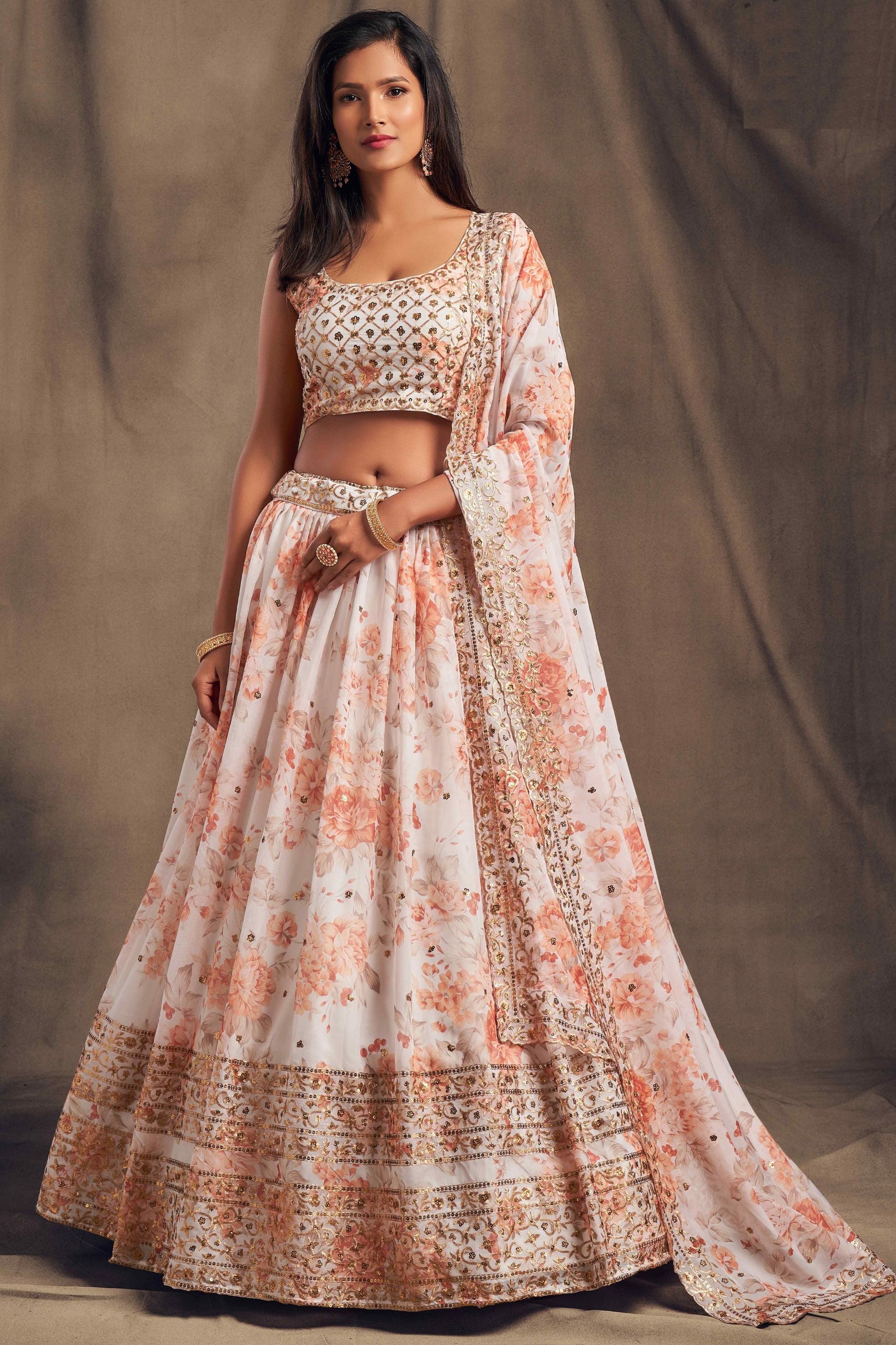 Gorgeous Sequence With Embroidery Floral Work Lehenga Choli