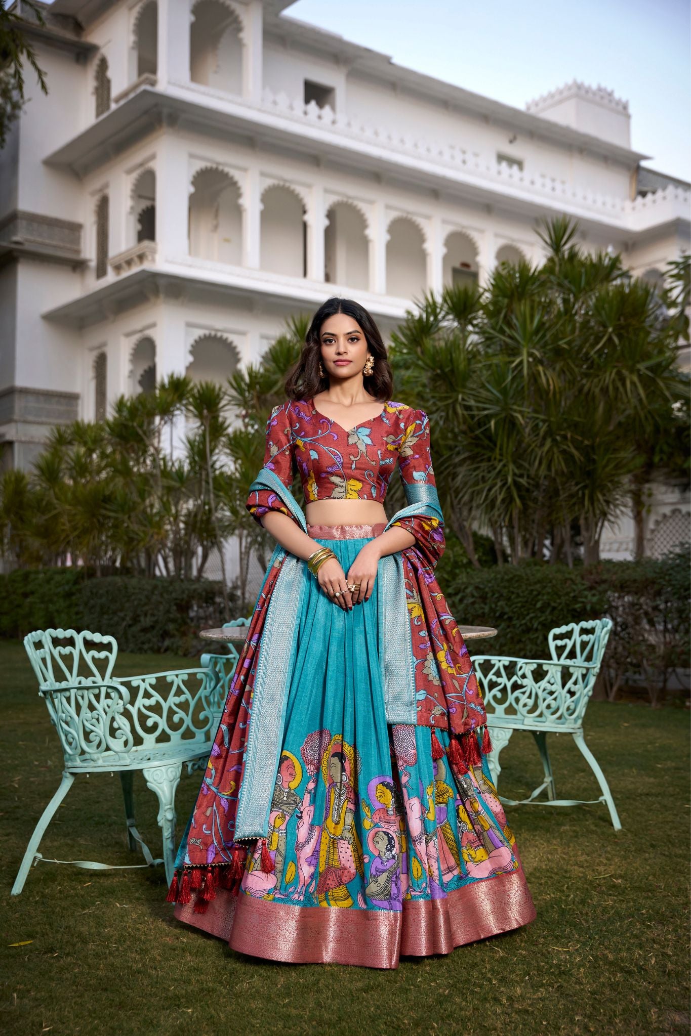 Kalamkari Print Beautiful Lehenga Choli For Woman