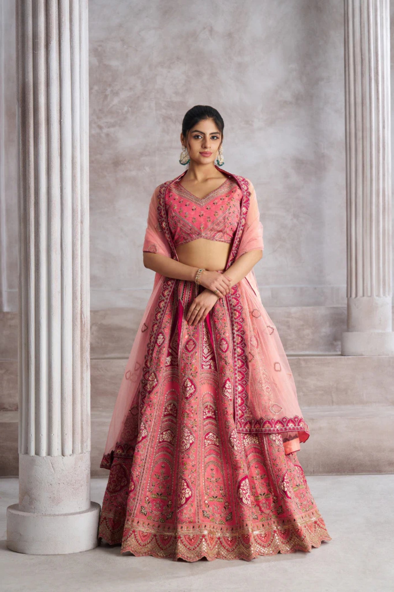 Wedding Special Designer Aari Embroidery Work Banarasi Silk Lehenga Choli Set