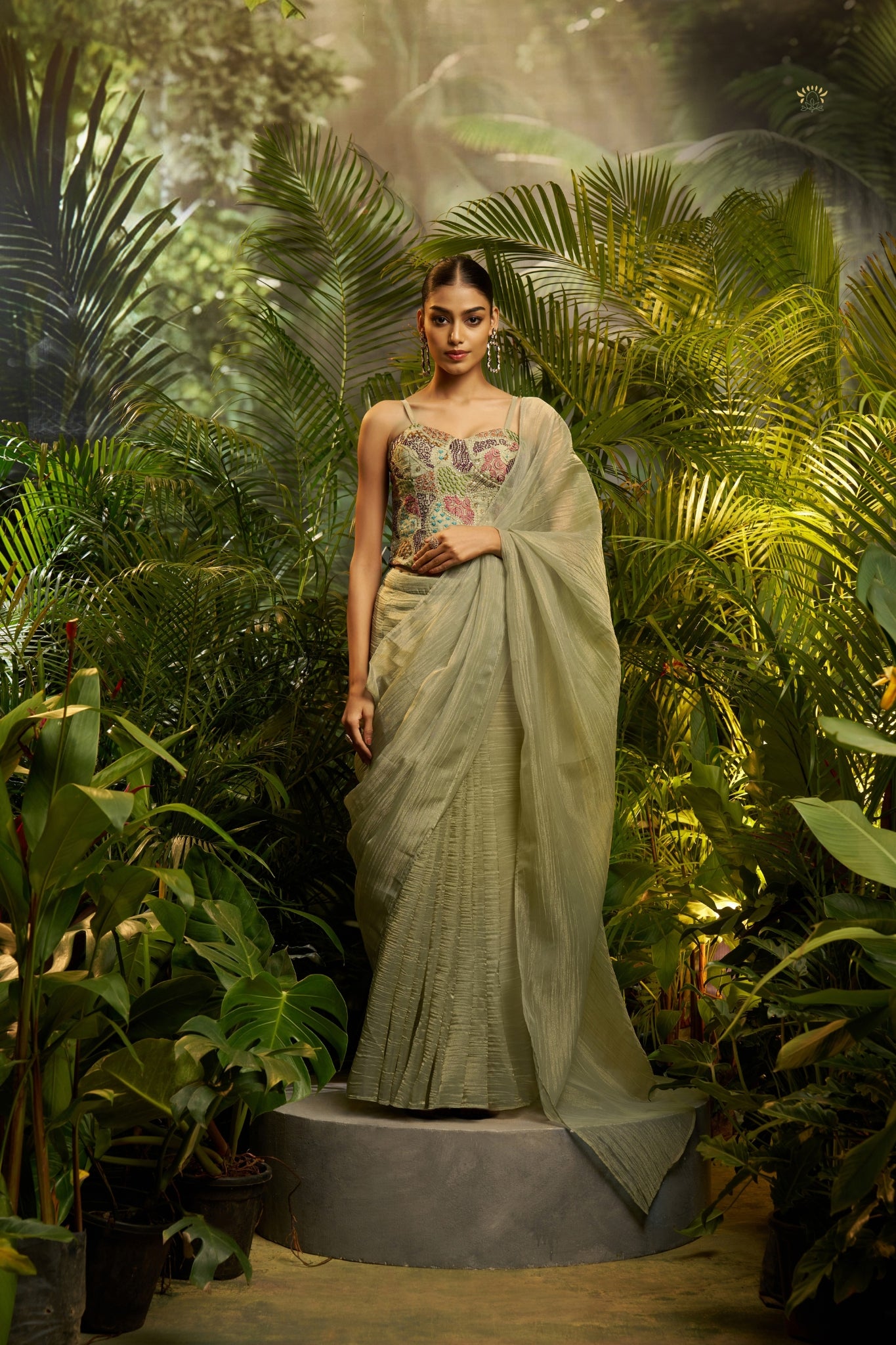 Pure Tissue Designer Saree with Heavy Embroidered Blouse For Wedding, Reception And Festive Wear