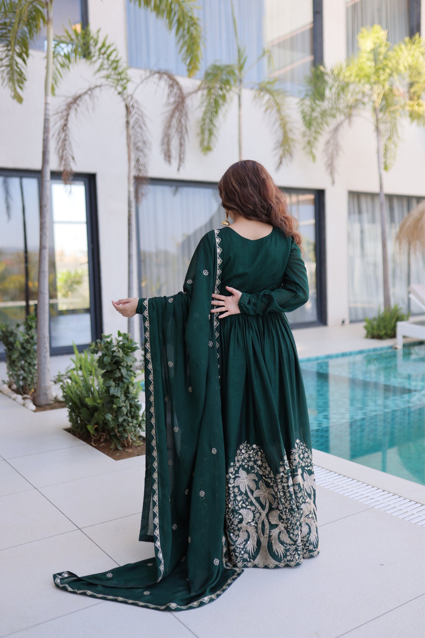 Rangoli Crush Sequins Multi Embroidery Anarkali Suit With Dupatta