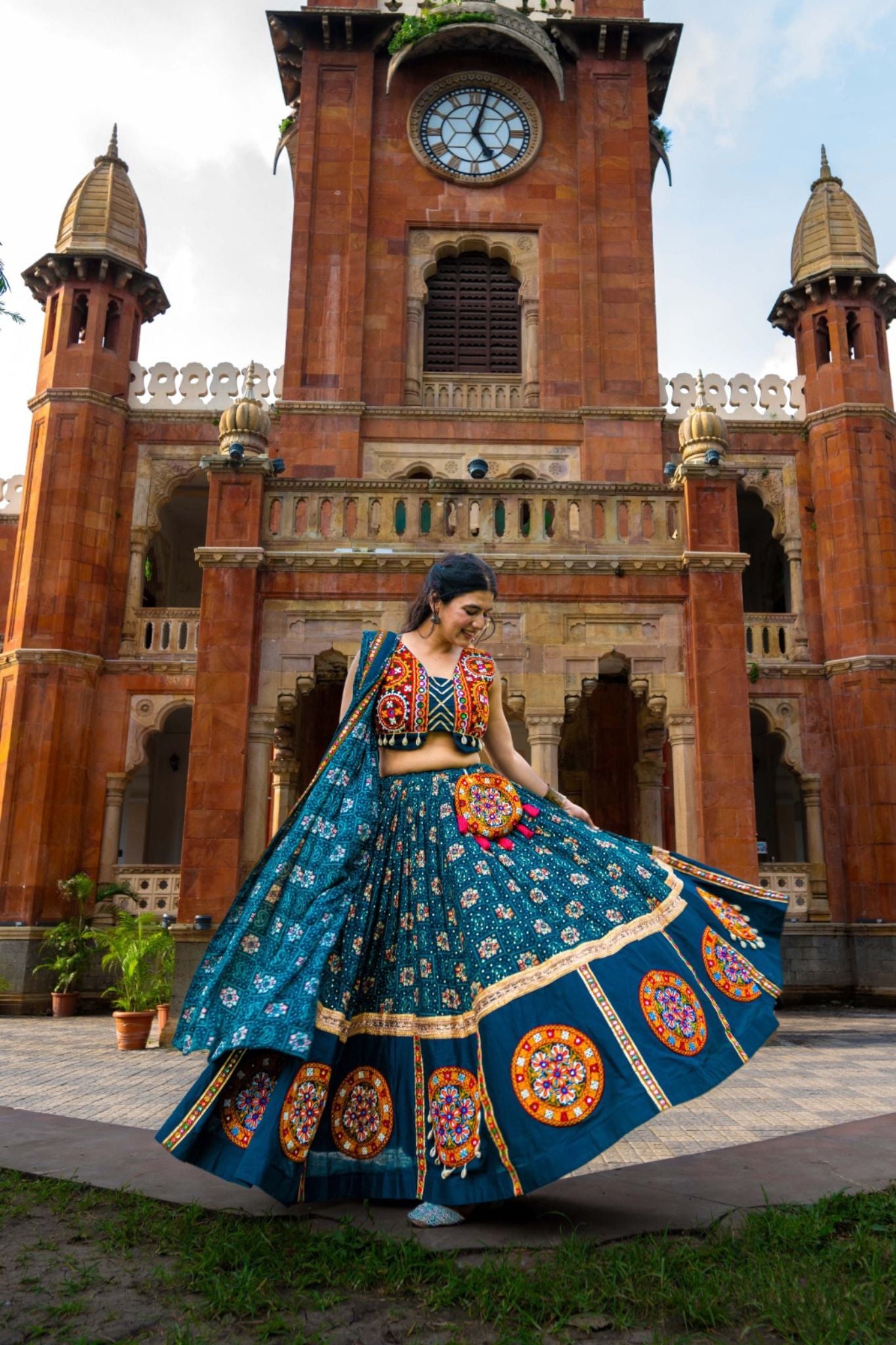 Navratri Special Gamthi Patch Work Lehenga Choli For Women