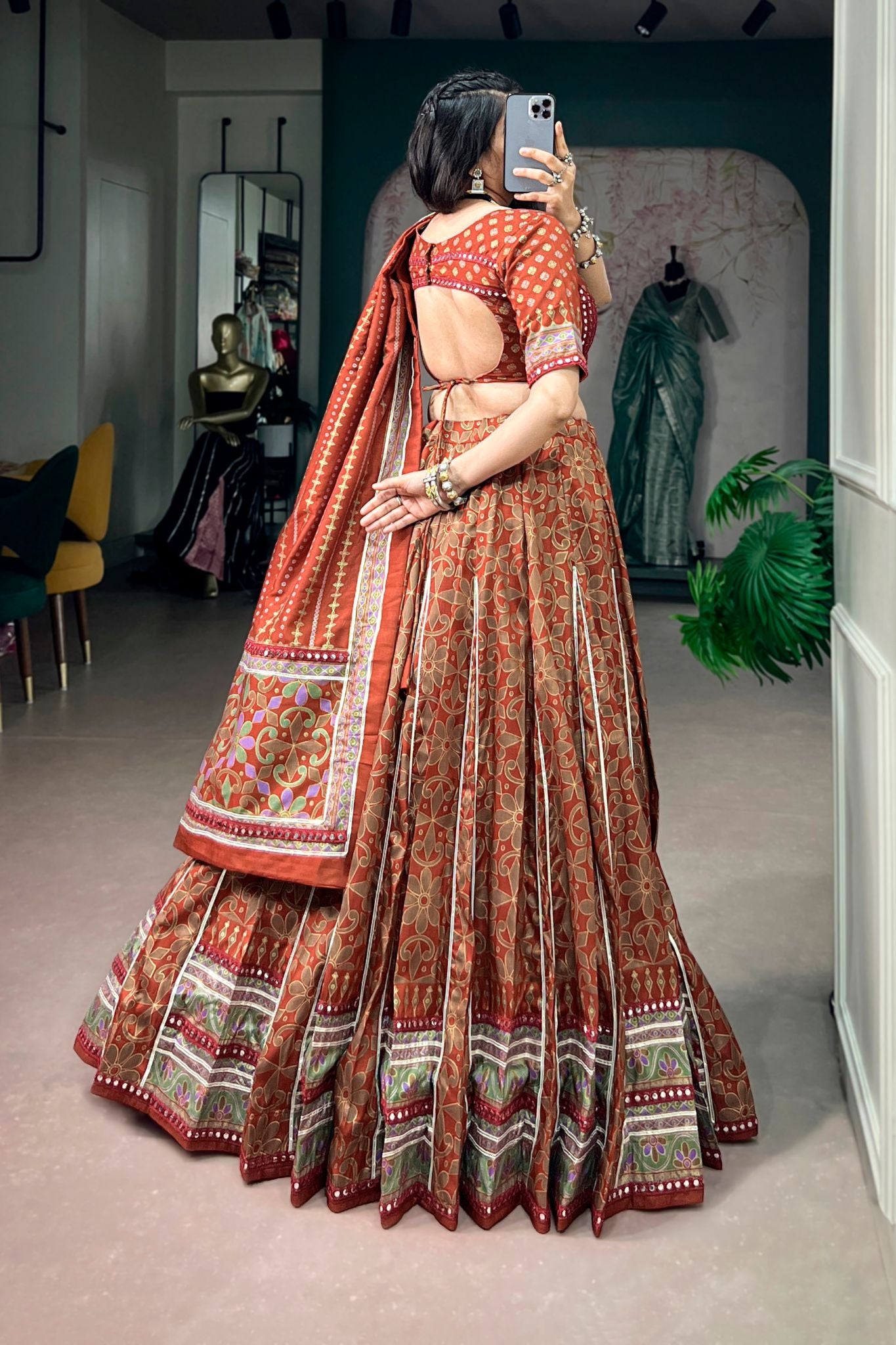 Raasrang Traditional Designer Navratri Lehenga Choli In Premium Tasar Silk
