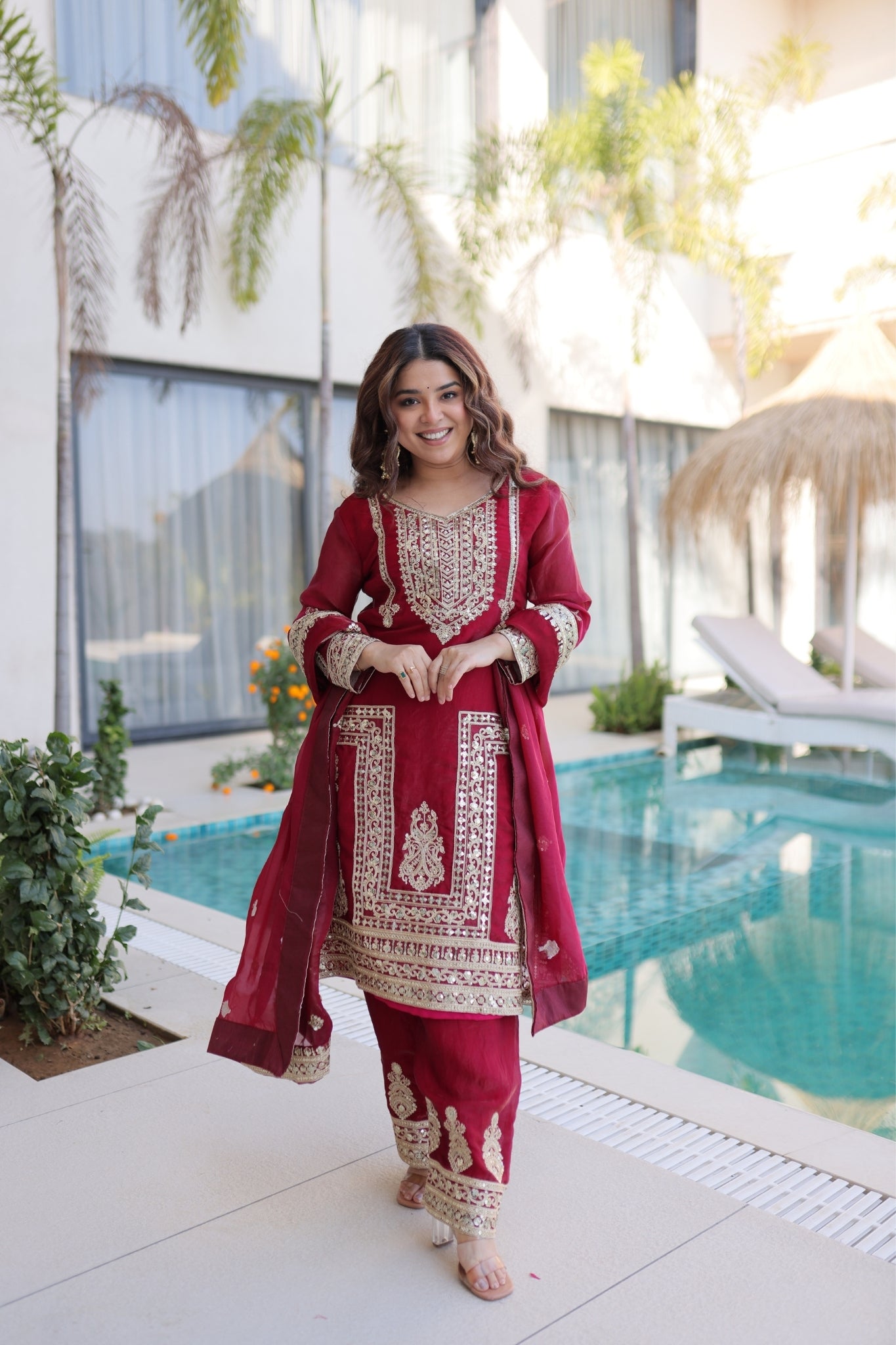 Designer Embroidered Salwar Suit Set For Women