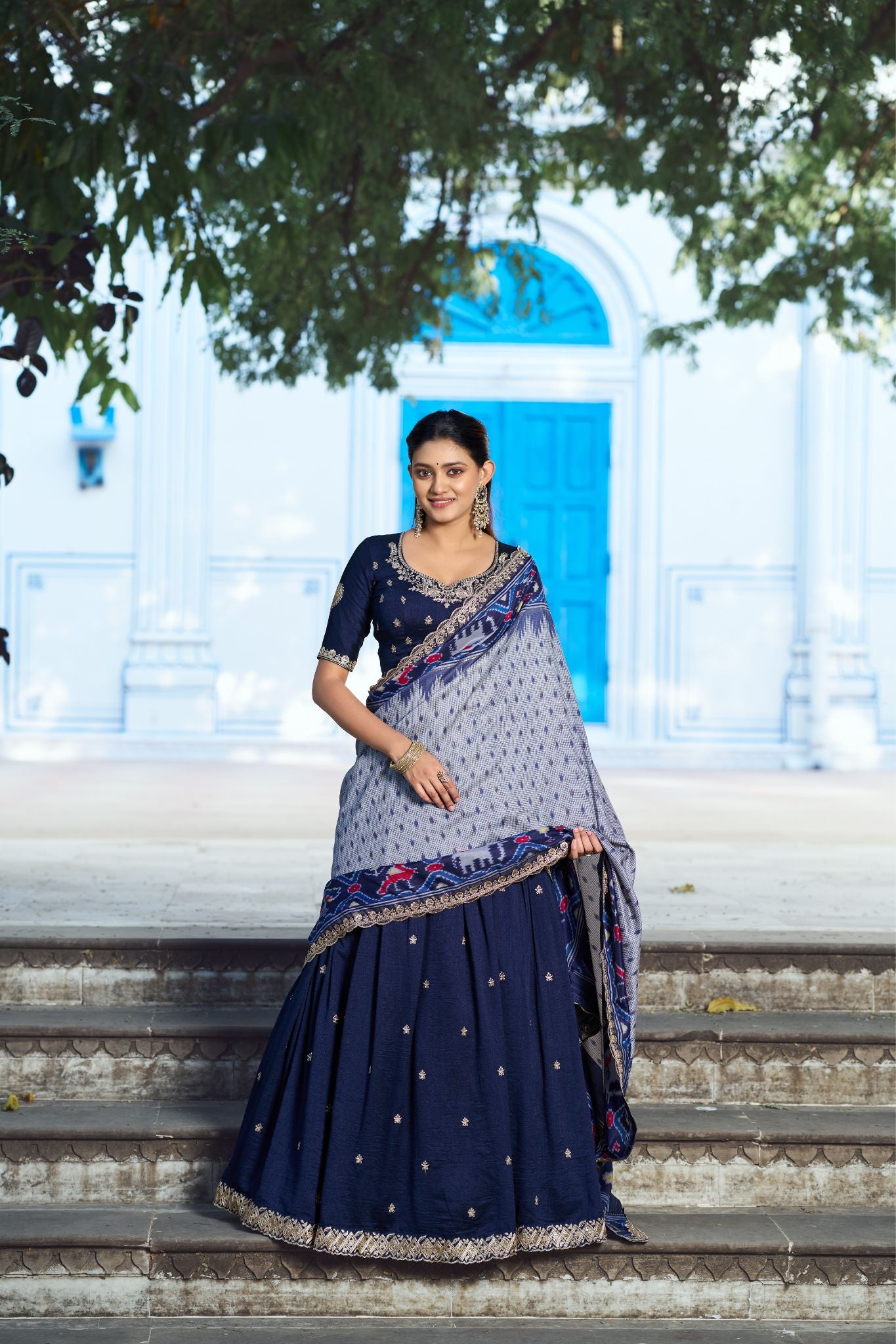 Premium Vichitra Silk Lehenga Choli For Women With Dupatta