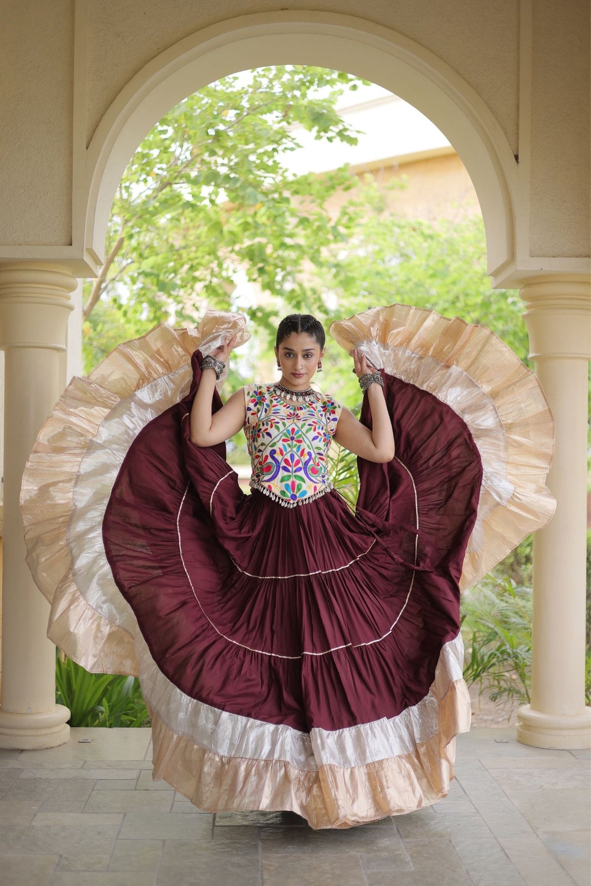 Raasrang Navratri Special Designer Rayon Lehenga Choli