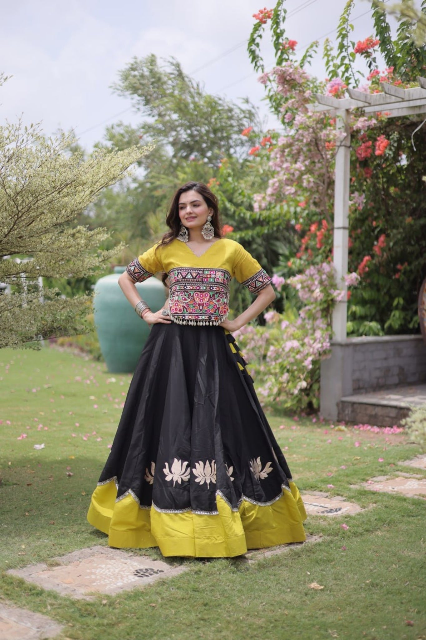 Raasrang Traditional Kutchi Work Lehenga Choli For Navratri