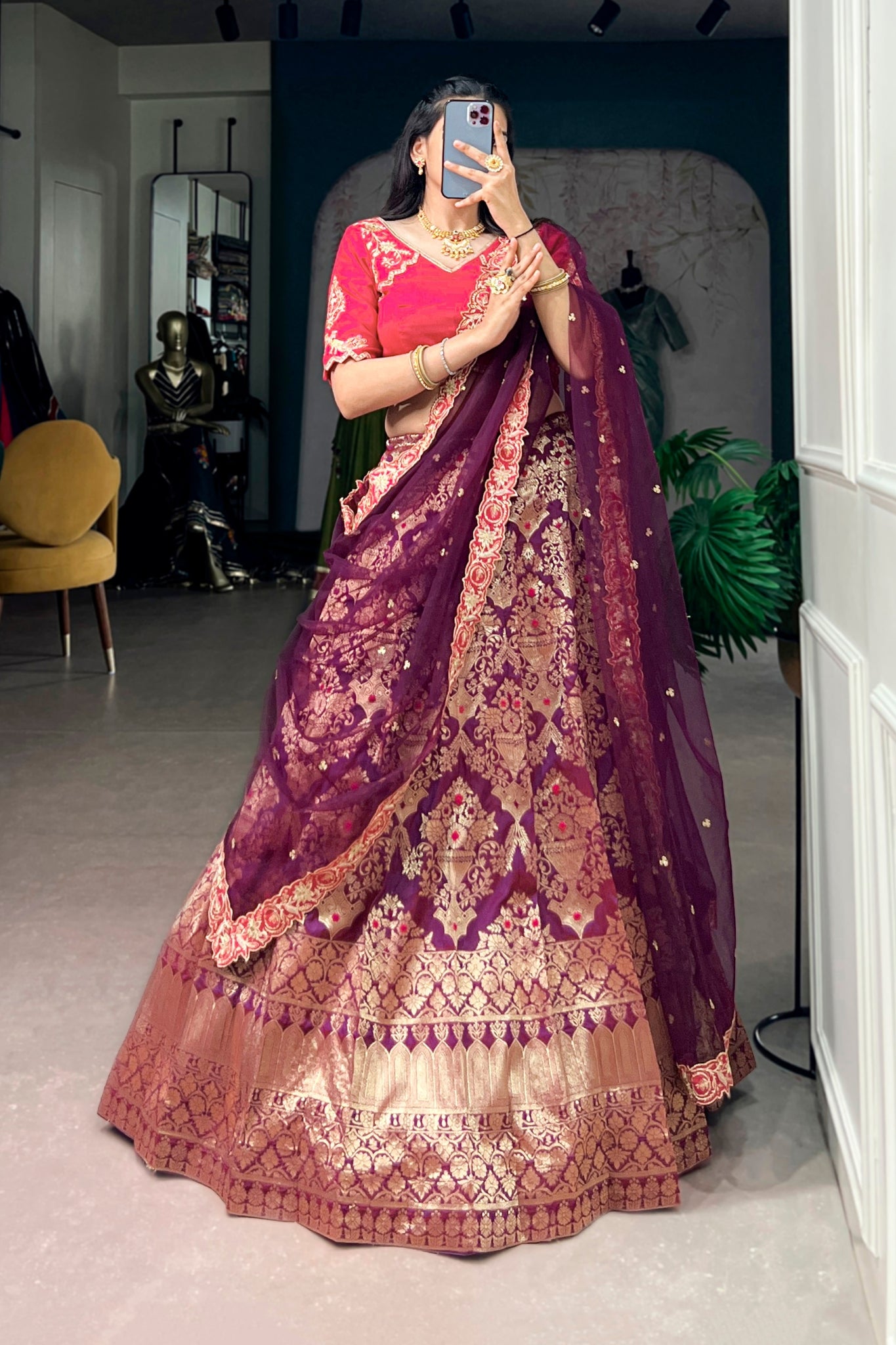 Designer Premium Jacquard Silk Lehenga Choli For Wedding