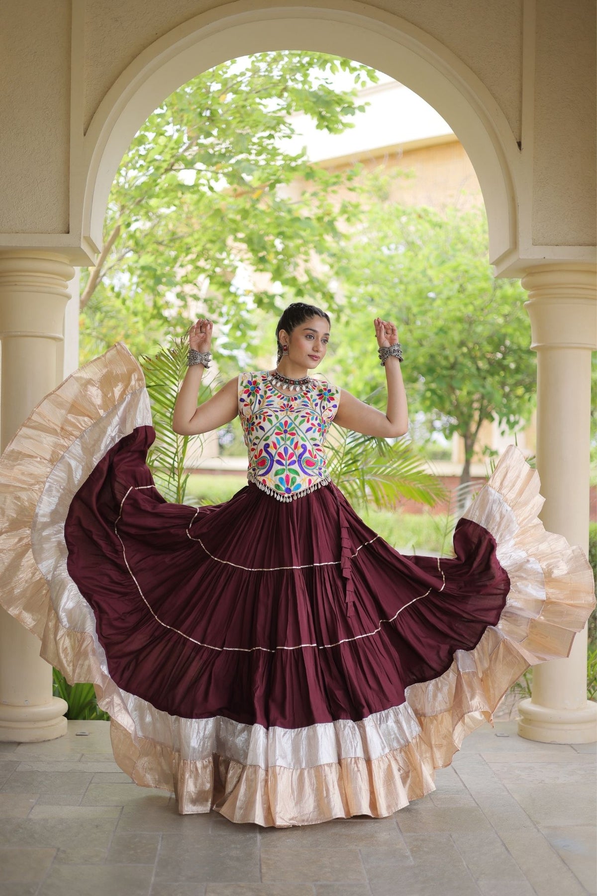 Raasrang Navratri Special Designer Rayon Lehenga Choli