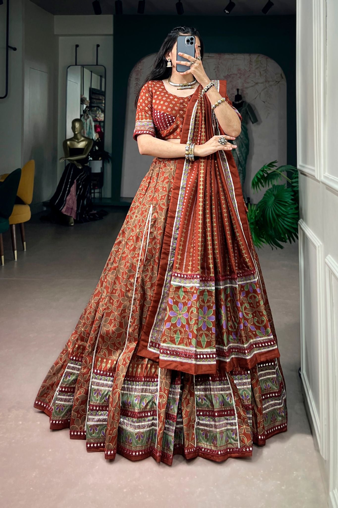 Raasrang Traditional Designer Navratri Lehenga Choli In Premium Tasar Silk