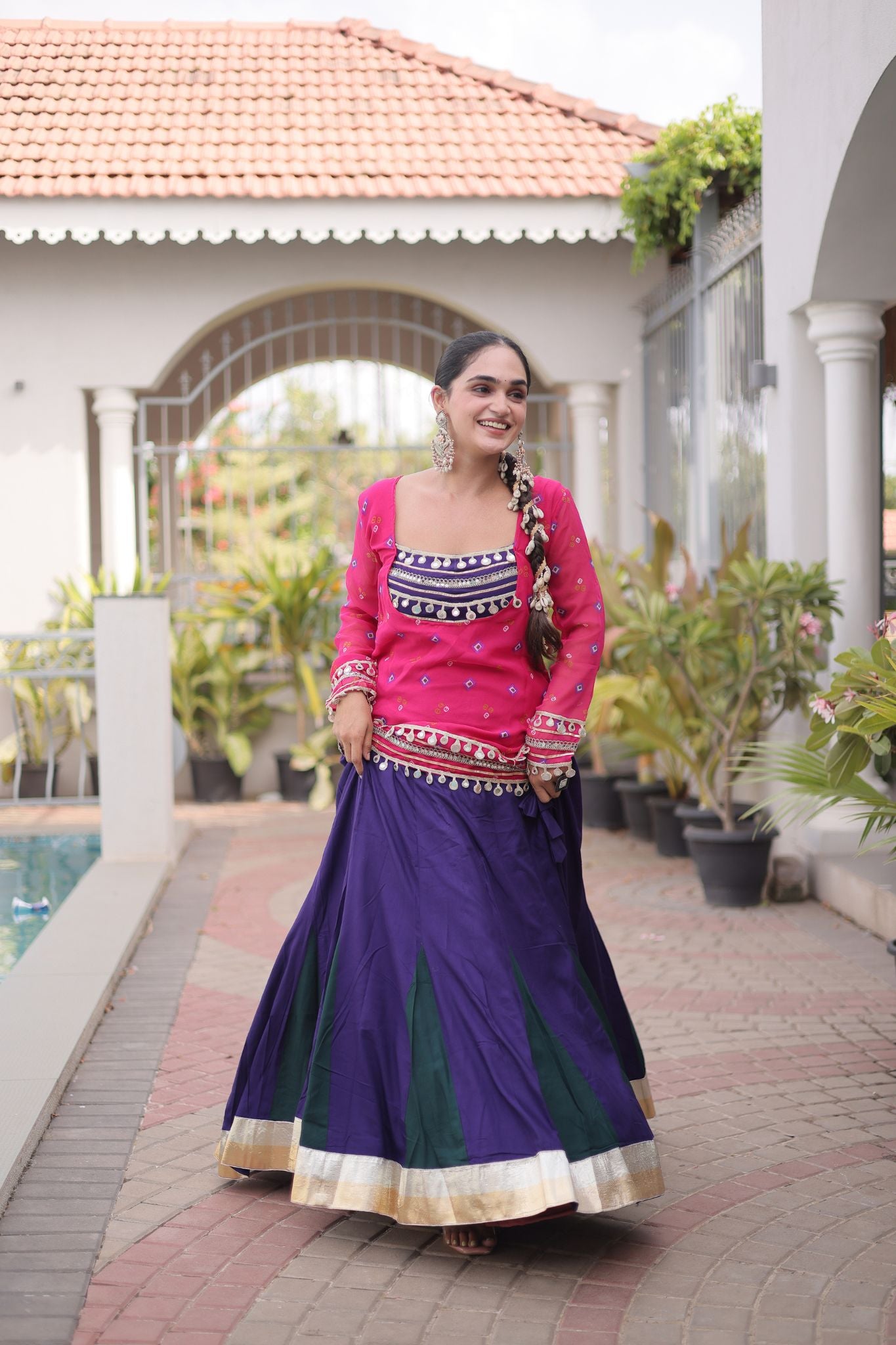 Raasrang Special Navratri Designer Lehenga Choli With Bandhani Printed Jacket For Women