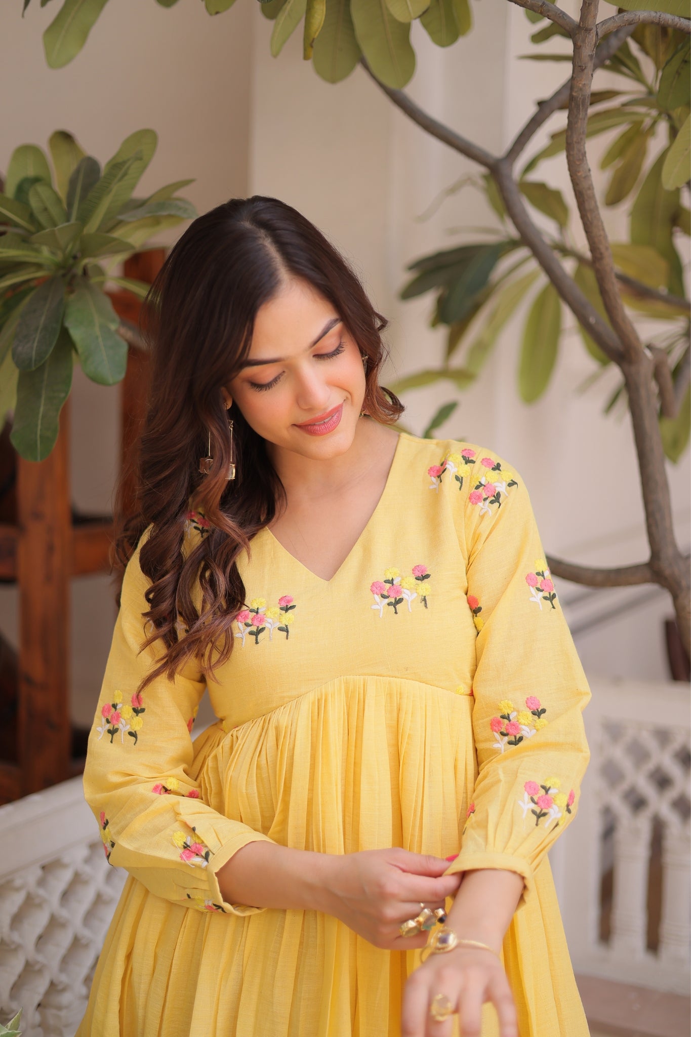 Premium Cotton Embroidered Kurti Pant Set For Women