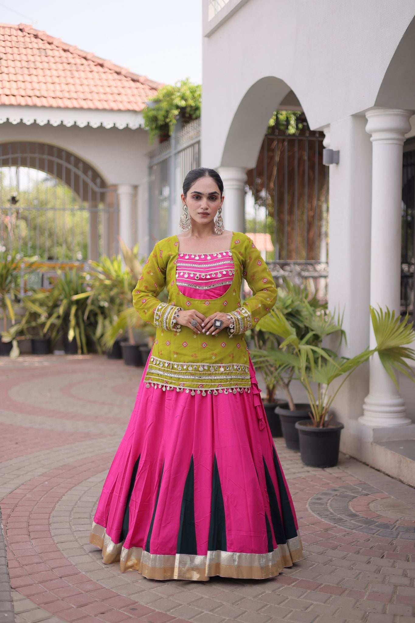 Raasrang Special Navratri Designer Lehenga Choli With Bandhani Printed Jacket For Women