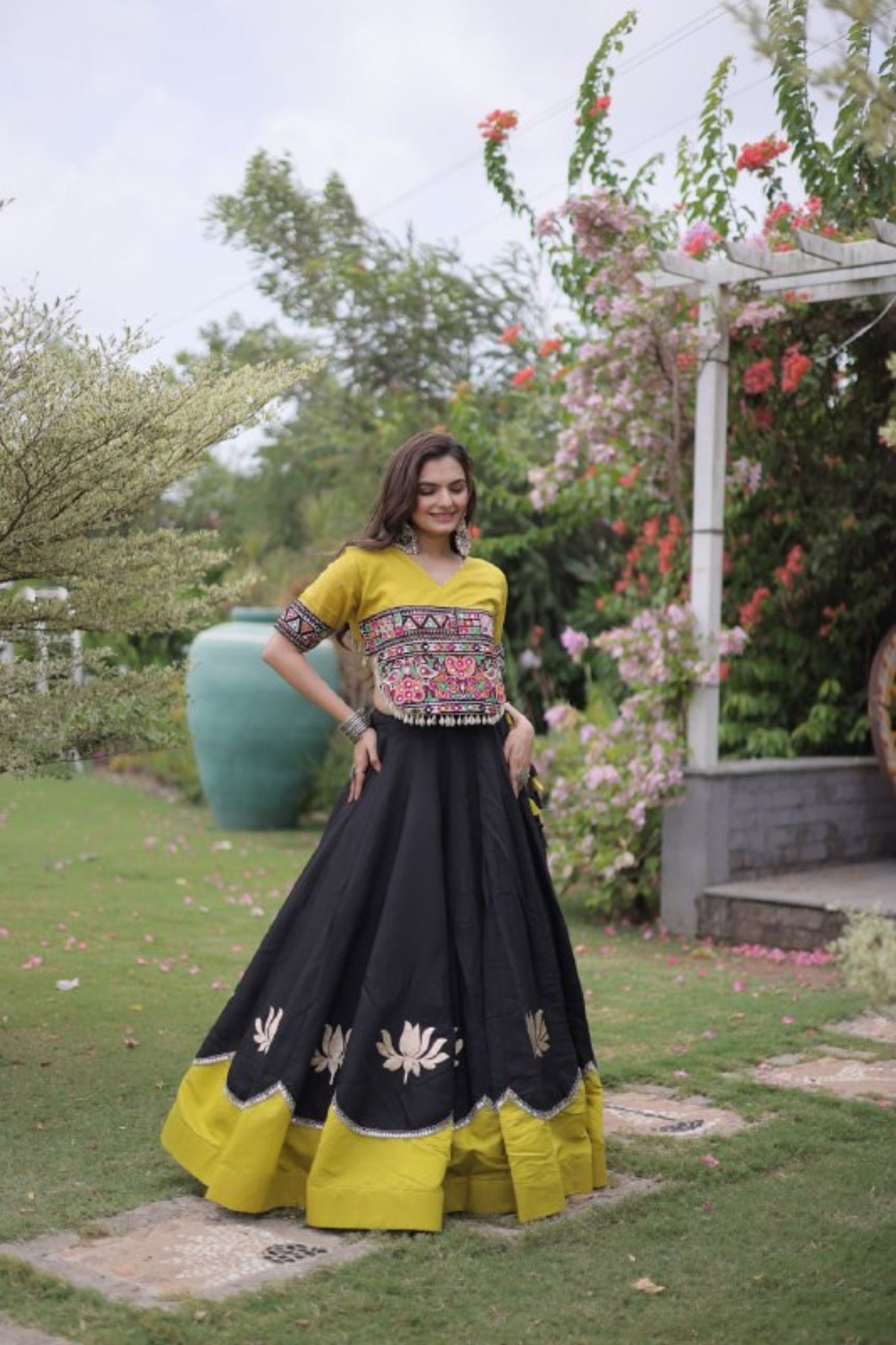 Raasrang Traditional Kutchi Work Lehenga Choli For Navratri