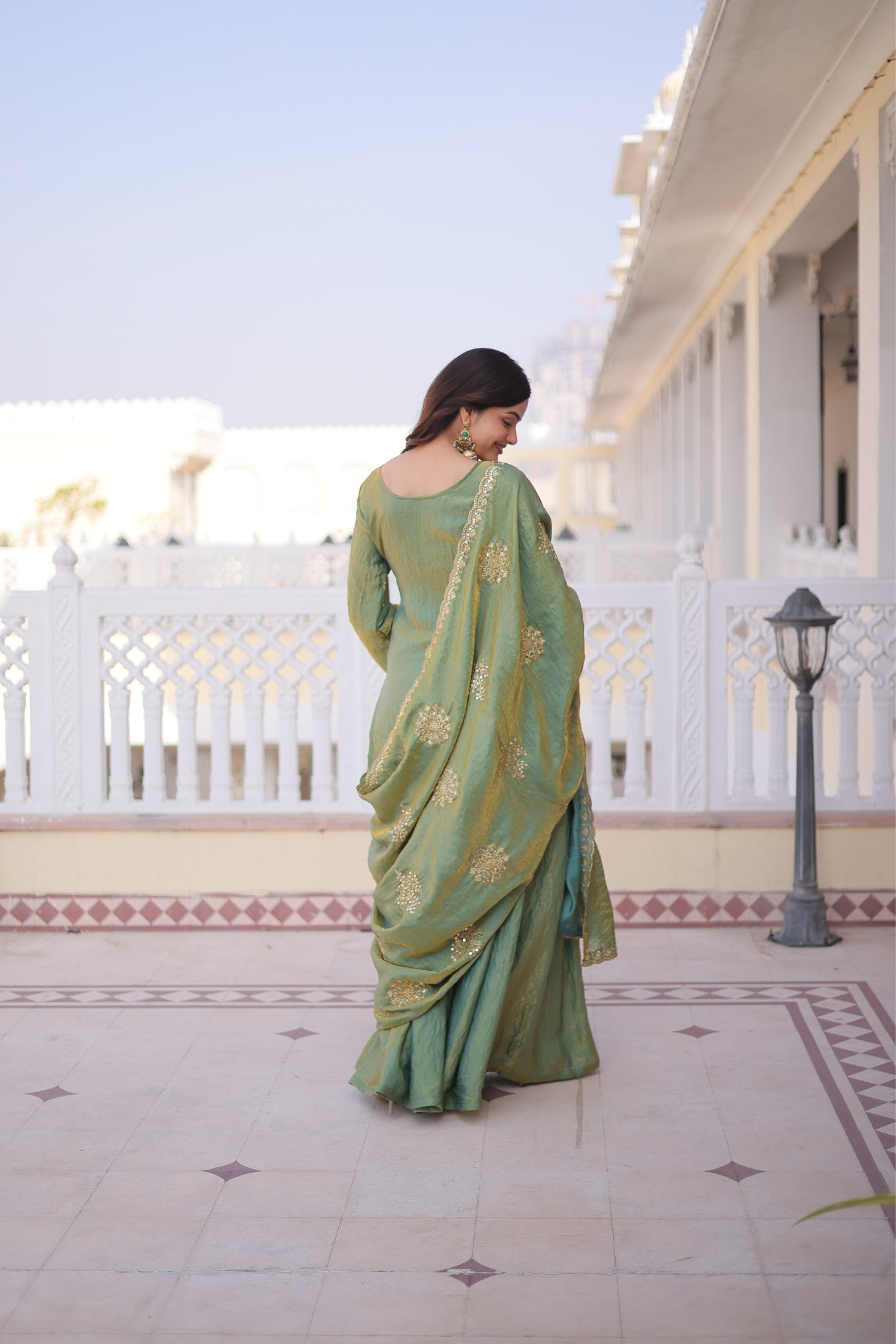 Fendi Crush Zari Sequins Embroidered Kurti Sharara Set With Designer Dupatta