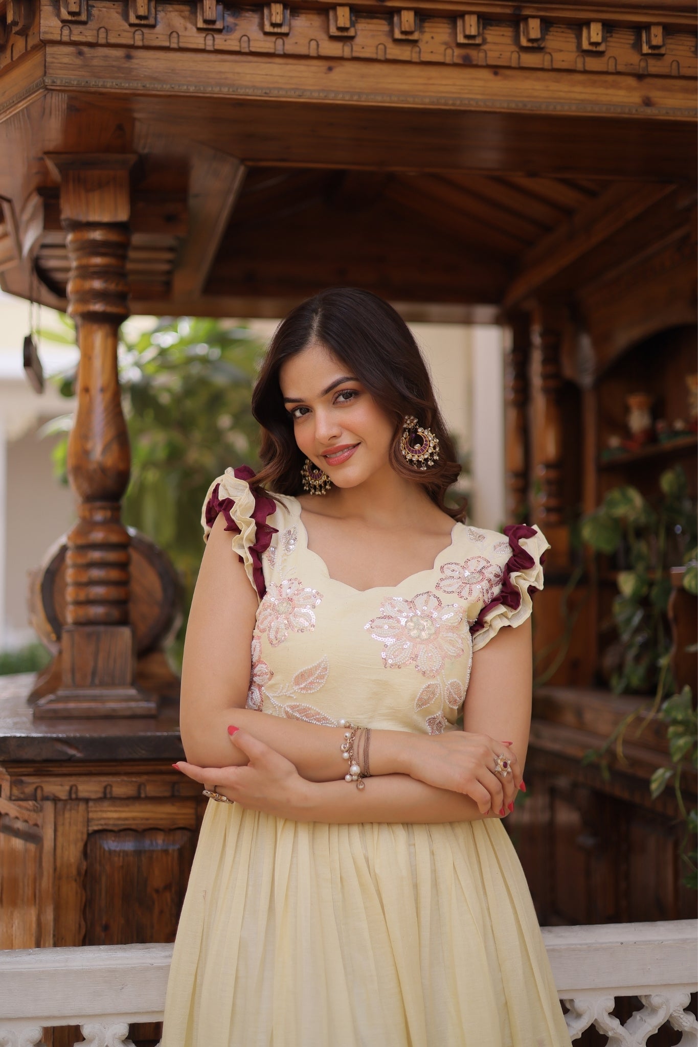 Ethnic Embroidered Anarkali Dress For Women