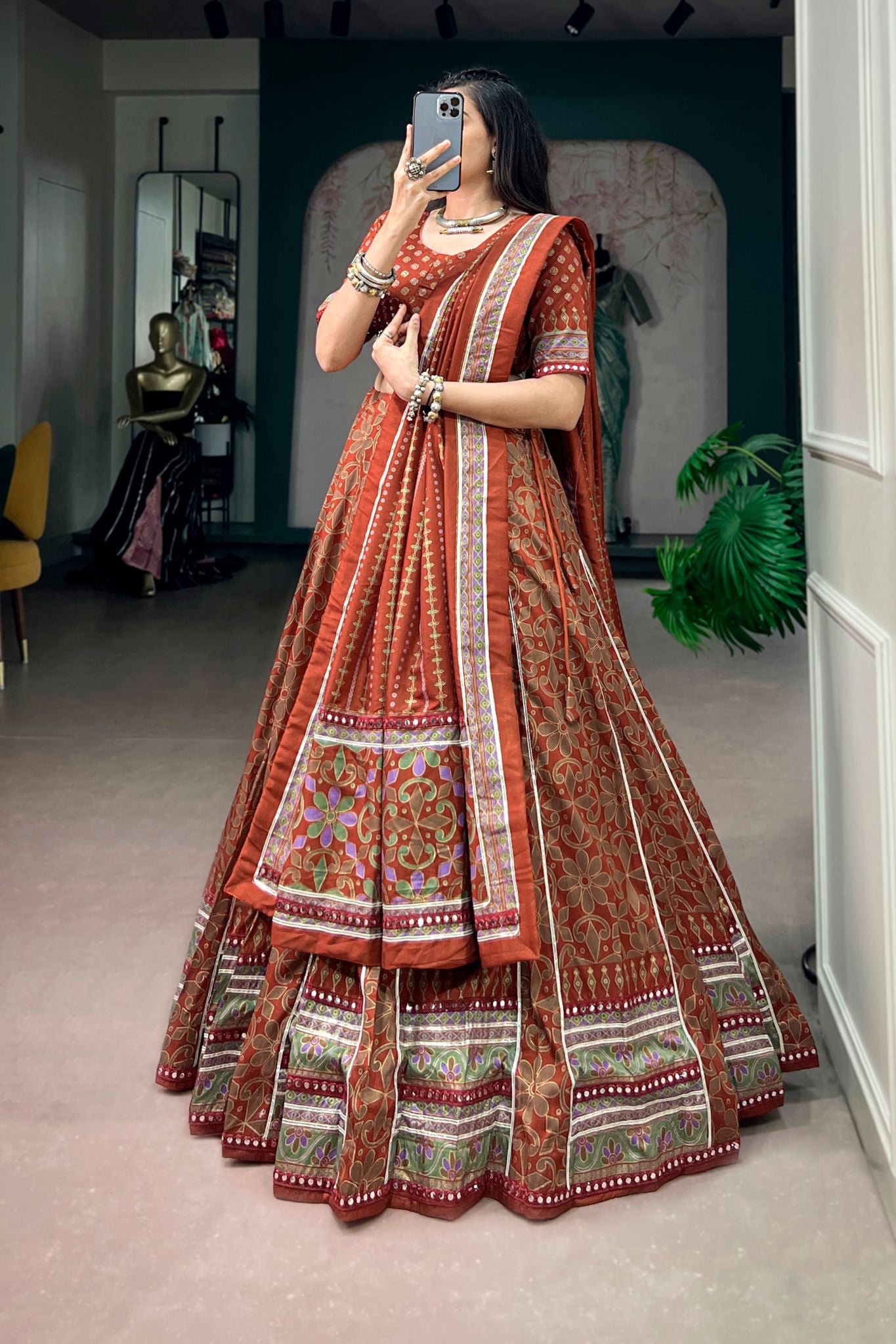 Raasrang Traditional Designer Navratri Lehenga Choli In Premium Tasar Silk