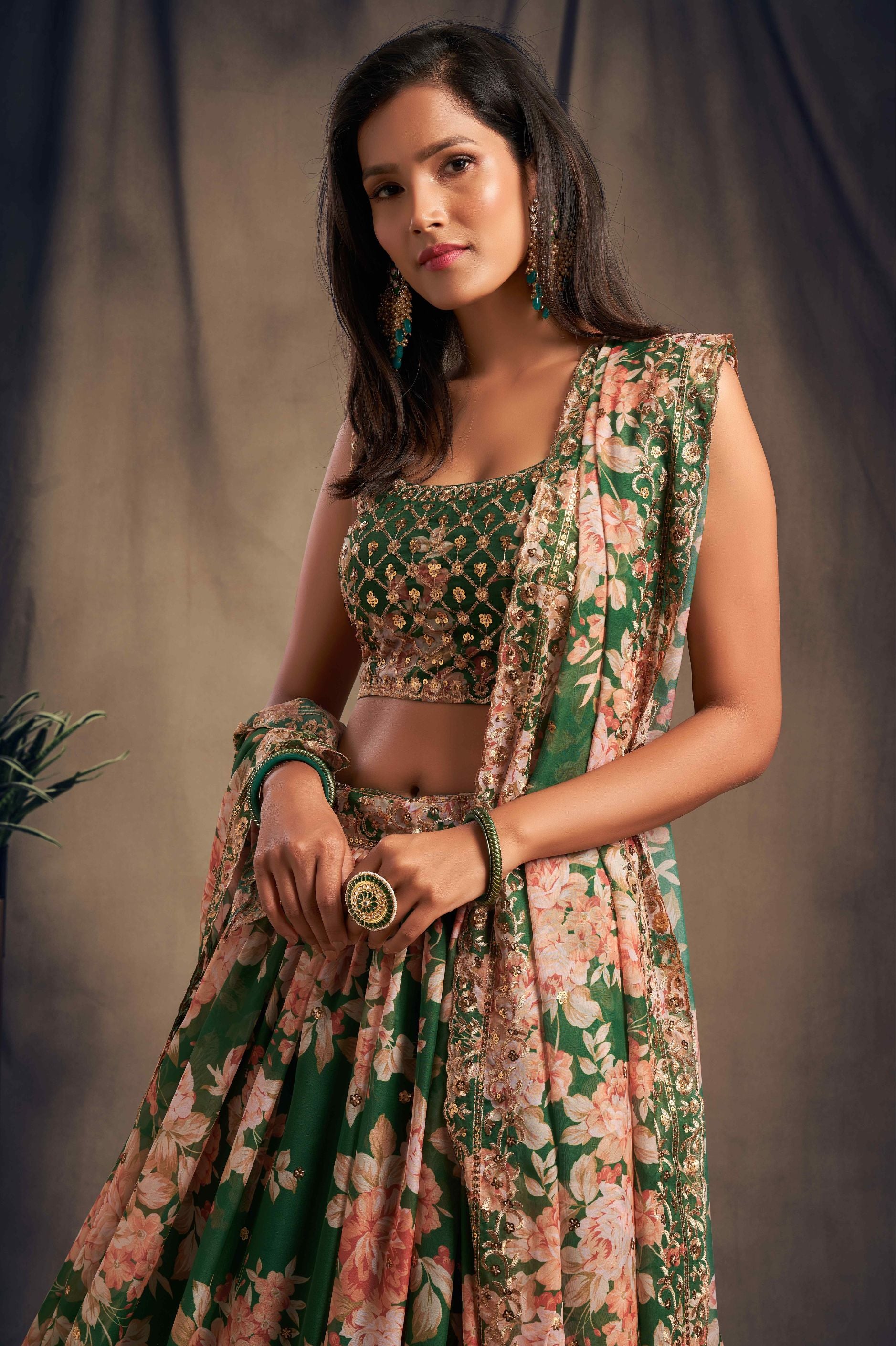 Gorgeous Sequence With Embroidery Floral Work Lehenga Choli