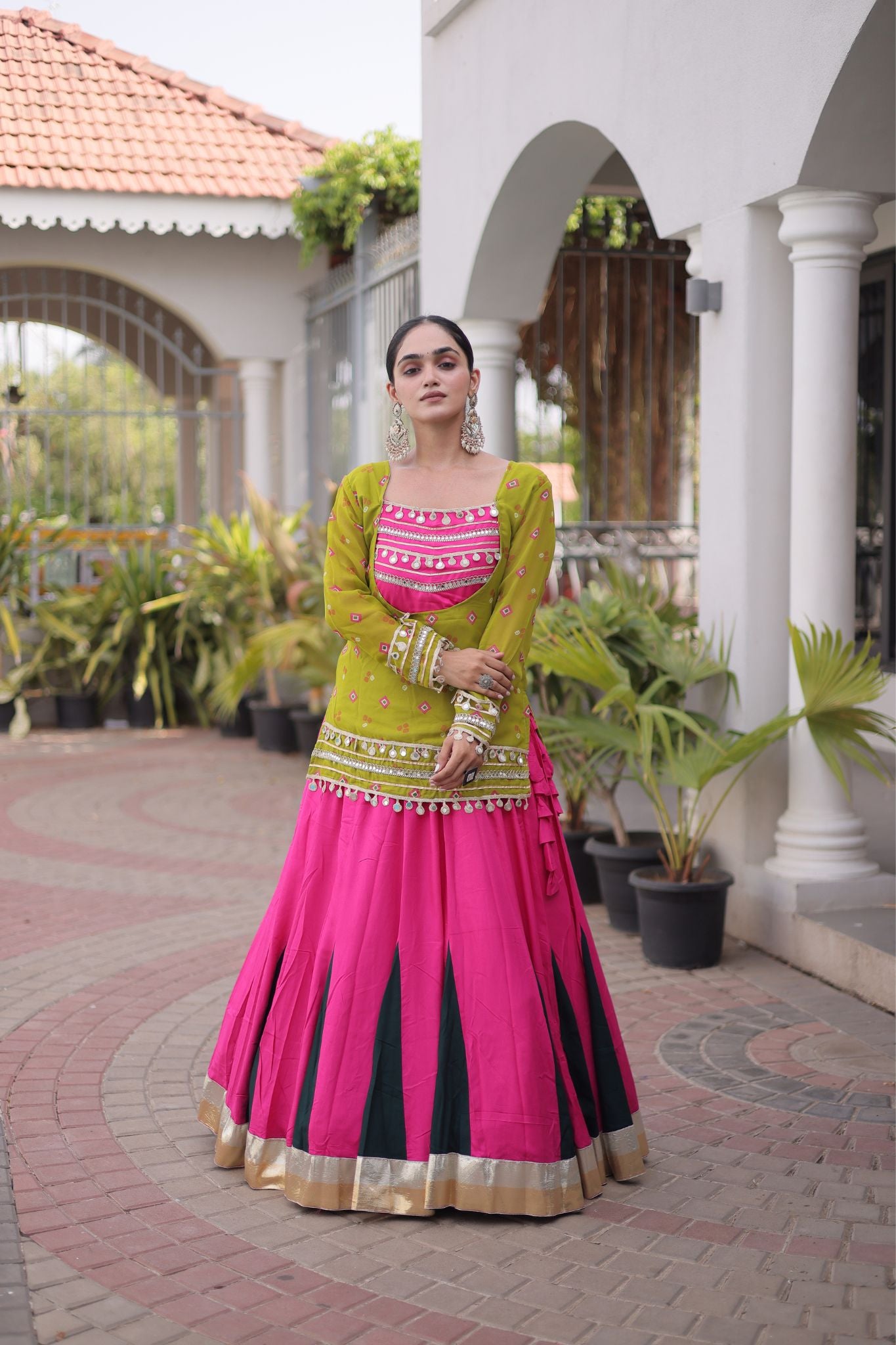 Raasrang Special Navratri Designer Lehenga Choli With Bandhani Printed Jacket For Women