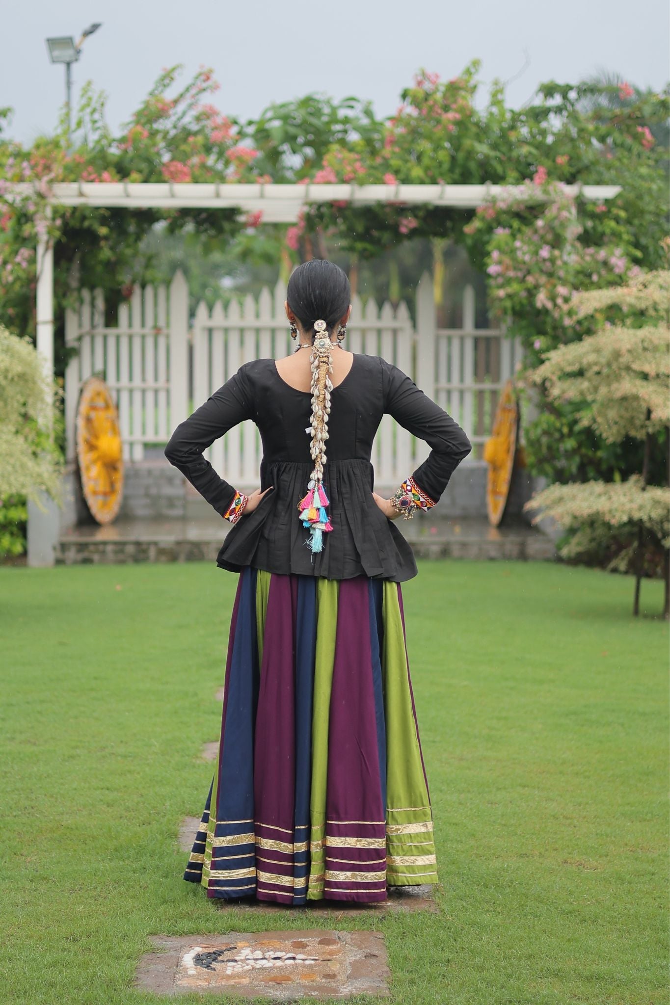 Navratri Special Rayon Kutchi Gamthi Work Traditional Lehenga Choli