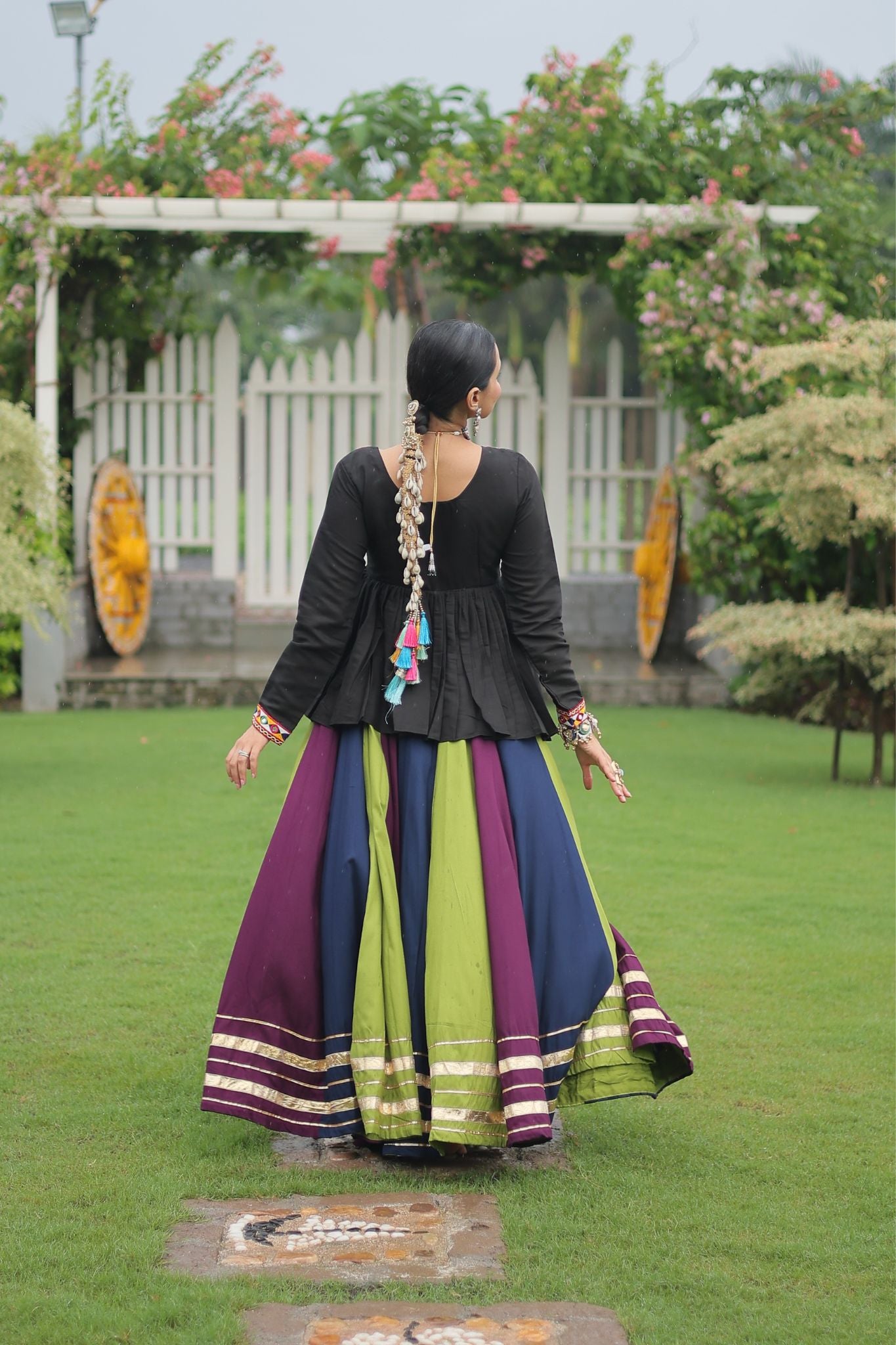 Navratri Special Rayon Kutchi Gamthi Work Traditional Lehenga Choli