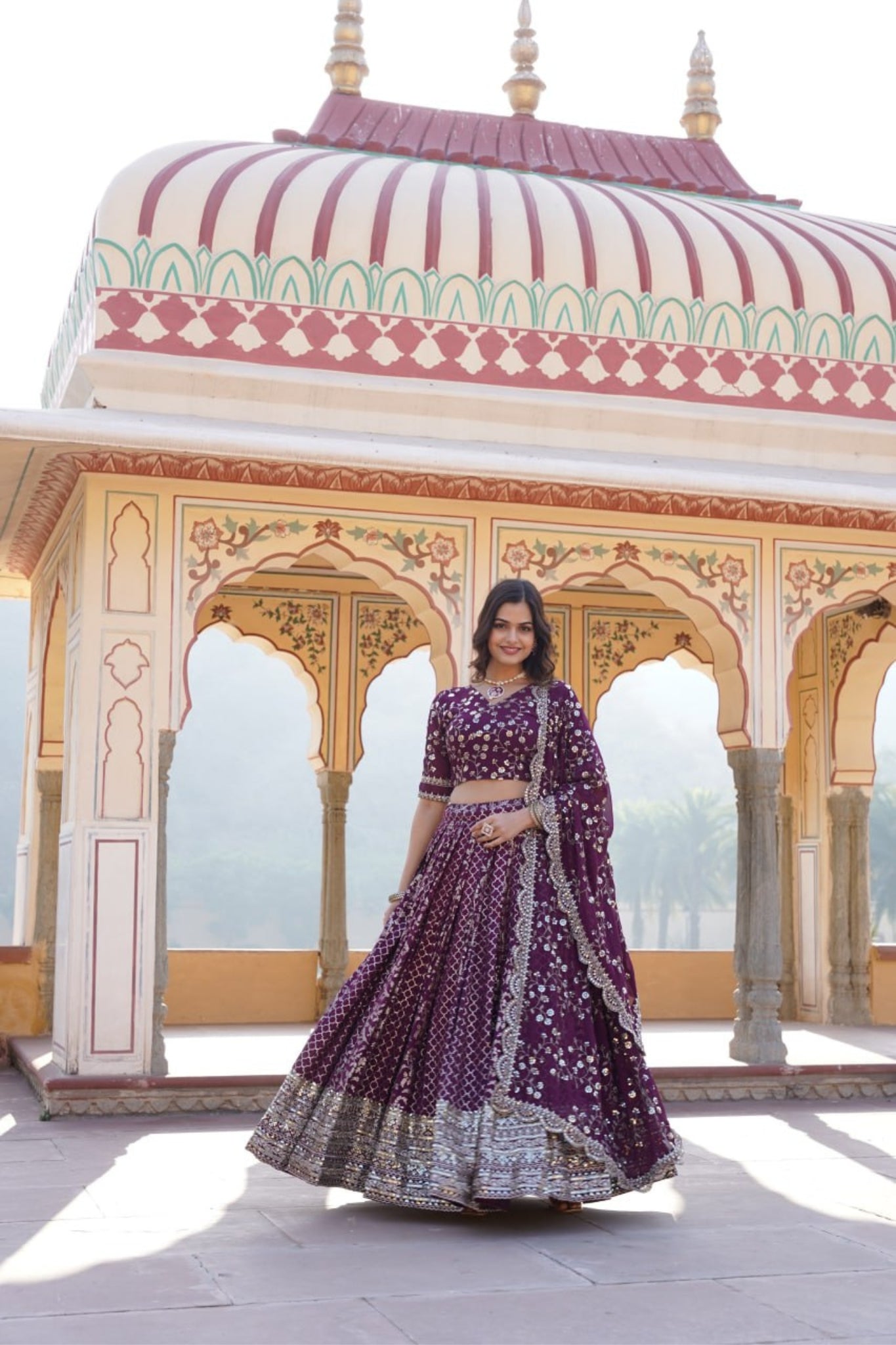 Stylish Designer Viscose Jacquard Lehenga Choli