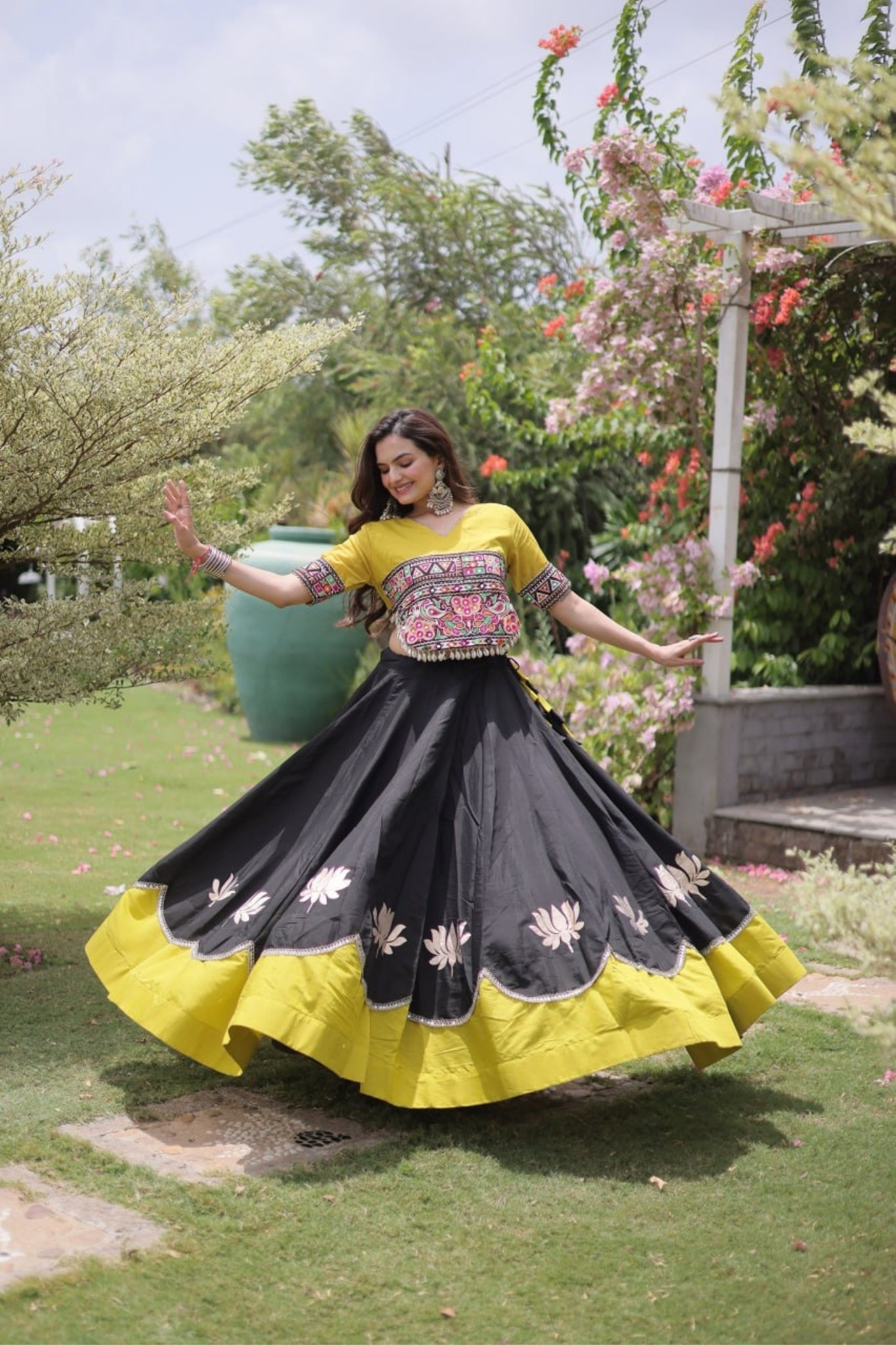 Raasrang Traditional Kutchi Work Lehenga Choli For Navratri