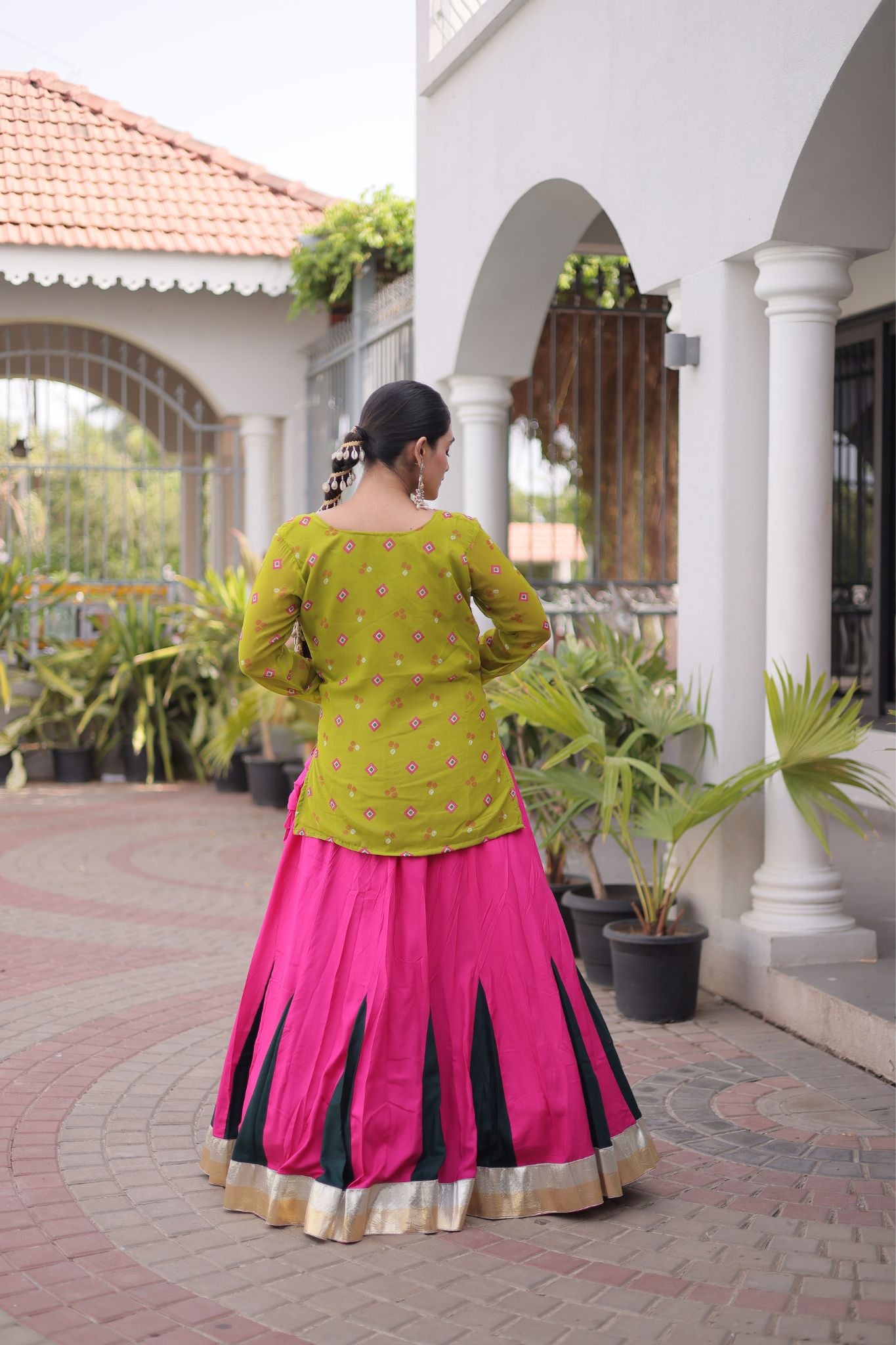 Raasrang Special Navratri Designer Lehenga Choli With Bandhani Printed Jacket For Women