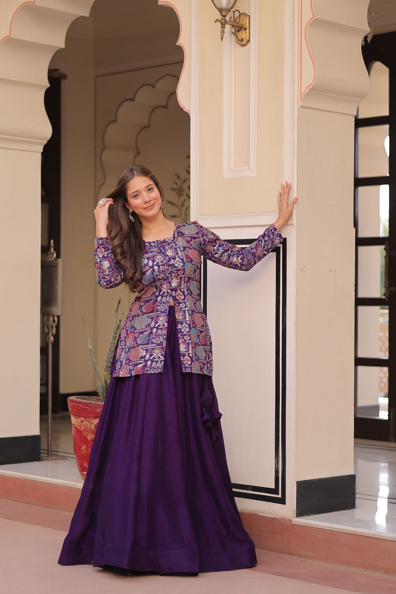 Pure Simmer Festive Jacquard Designer Readymade Lehenga Choli