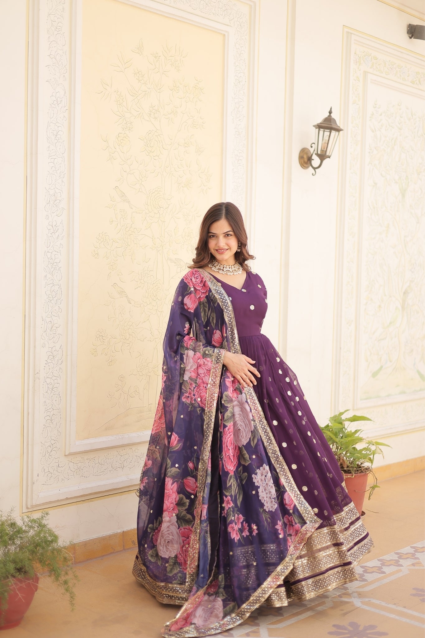 Elegance Style Readymade Anarkali Gown