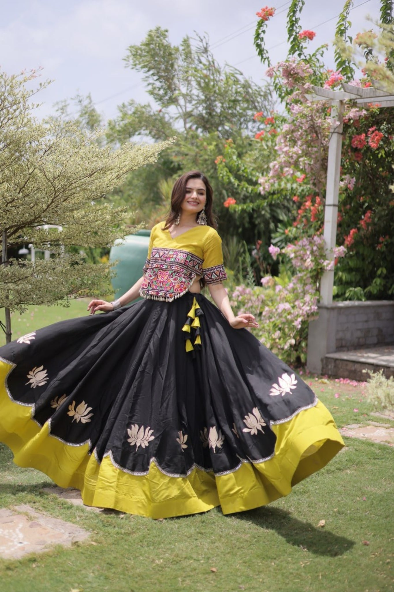 Raasrang Traditional Kutchi Work Lehenga Choli For Navratri