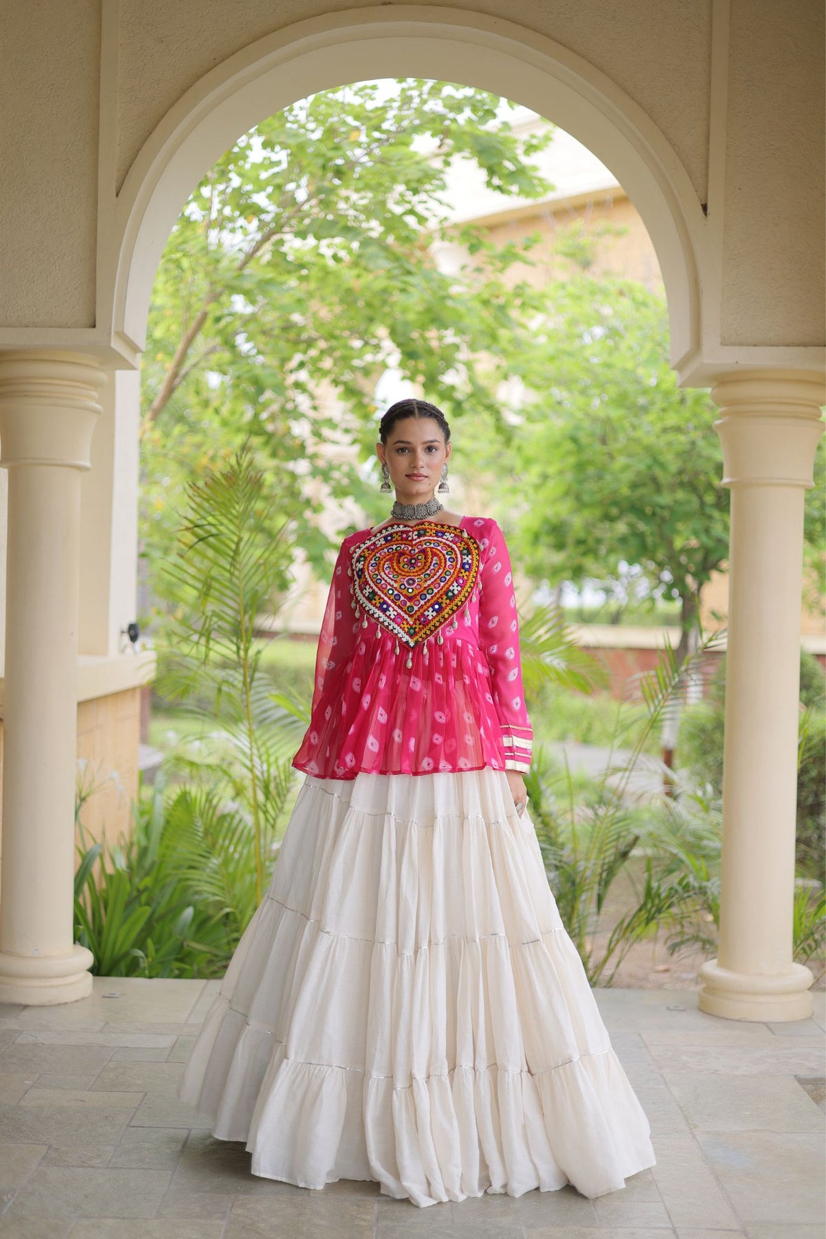 Rasrang Designer Bandhani Printed Navratri Lehenga Choli For Women