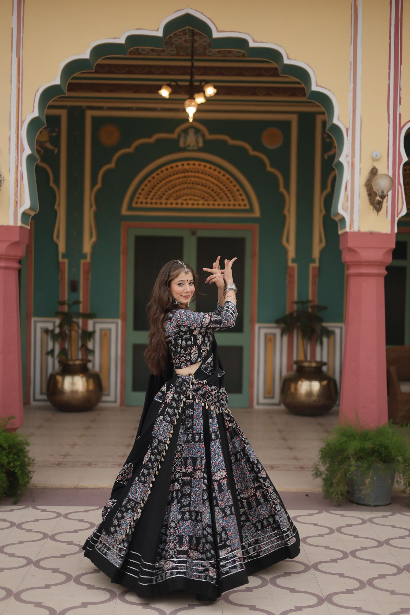 Printed Readymade Rayon Designer Navratri Lehenga Choli