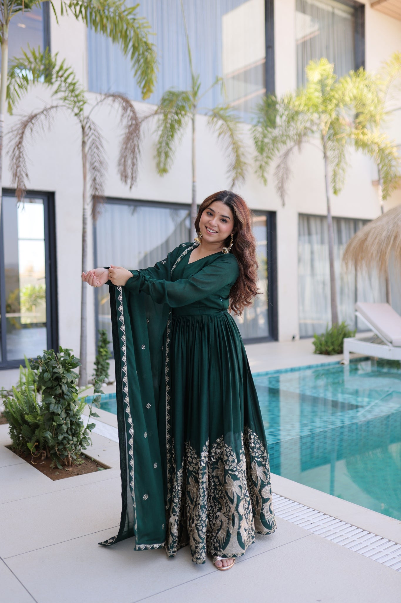 Rangoli Crush Sequins Multi Embroidery Anarkali Suit With Dupatta