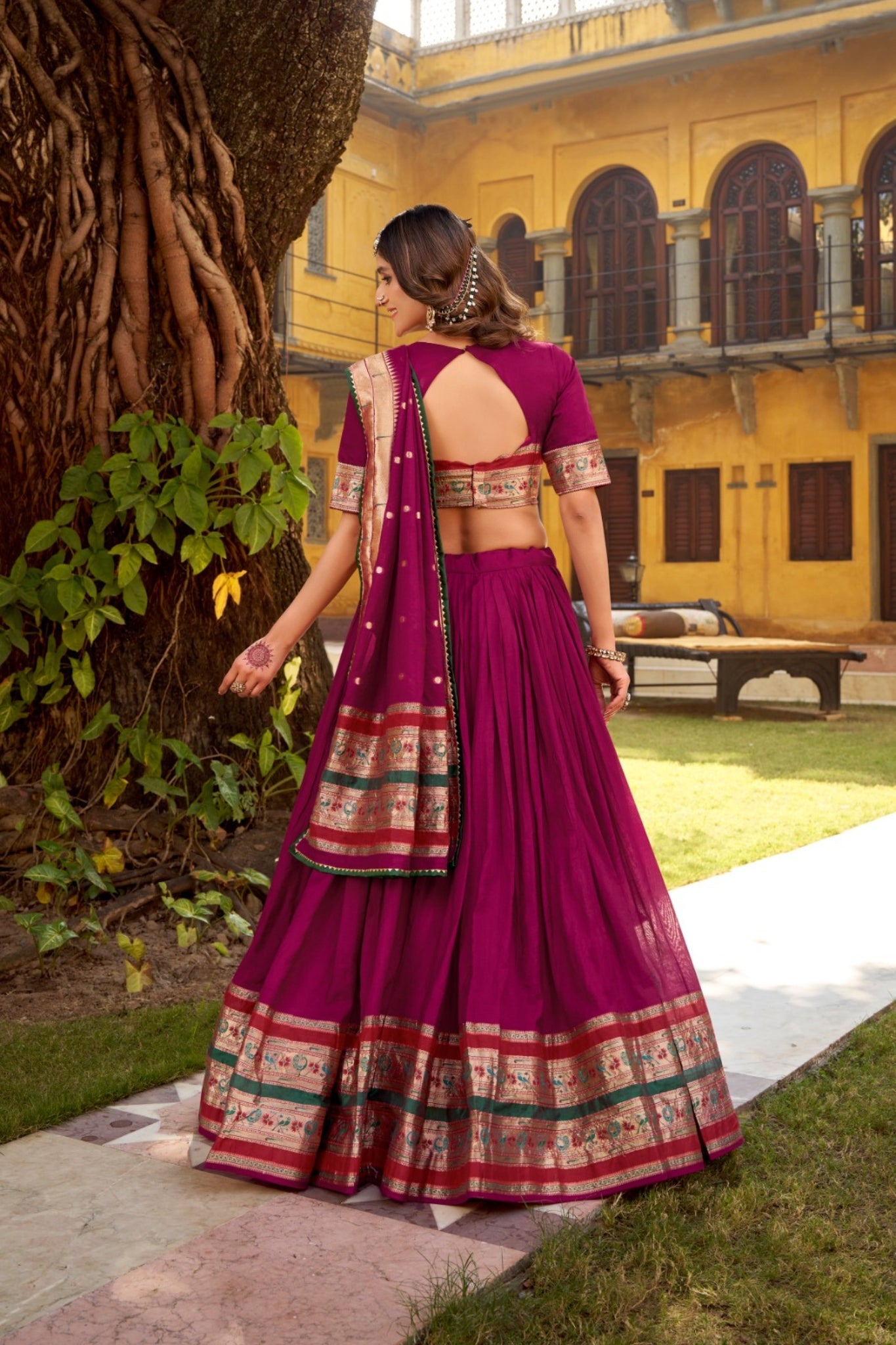 Ethereal Elegance Pure Chanderi Zari Woven Luxury Lehenga Set