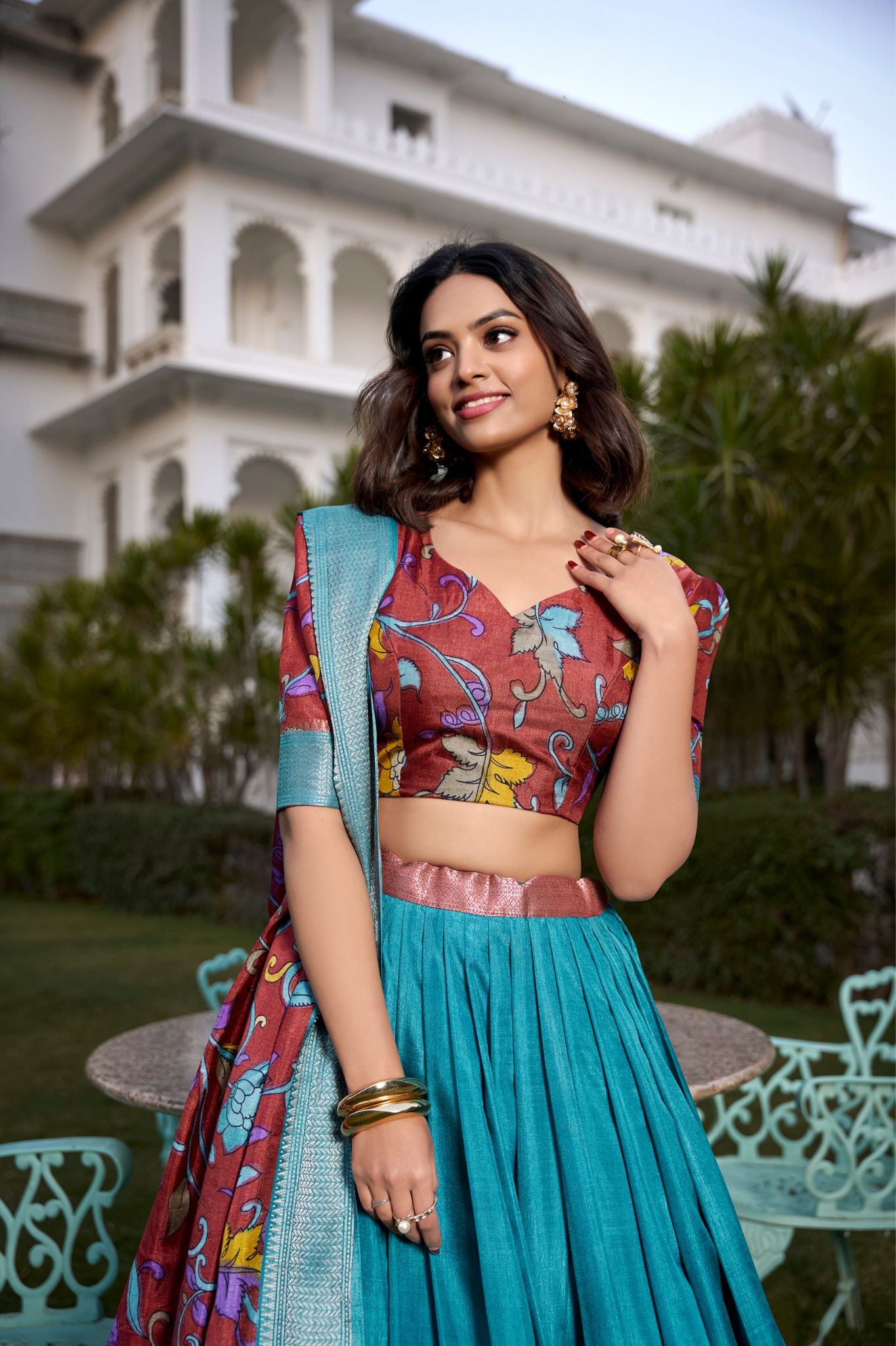 Kalamkari Print Beautiful Lehenga Choli For Woman