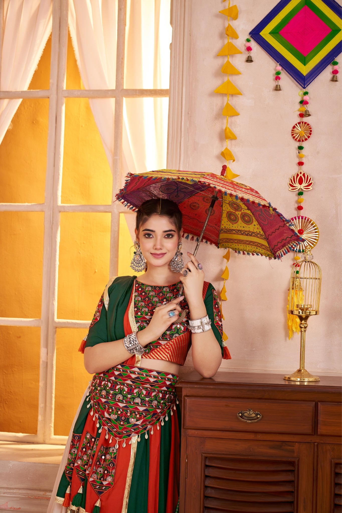 Beautiful Multi Color Classic Navratri Lehenga Choli Set