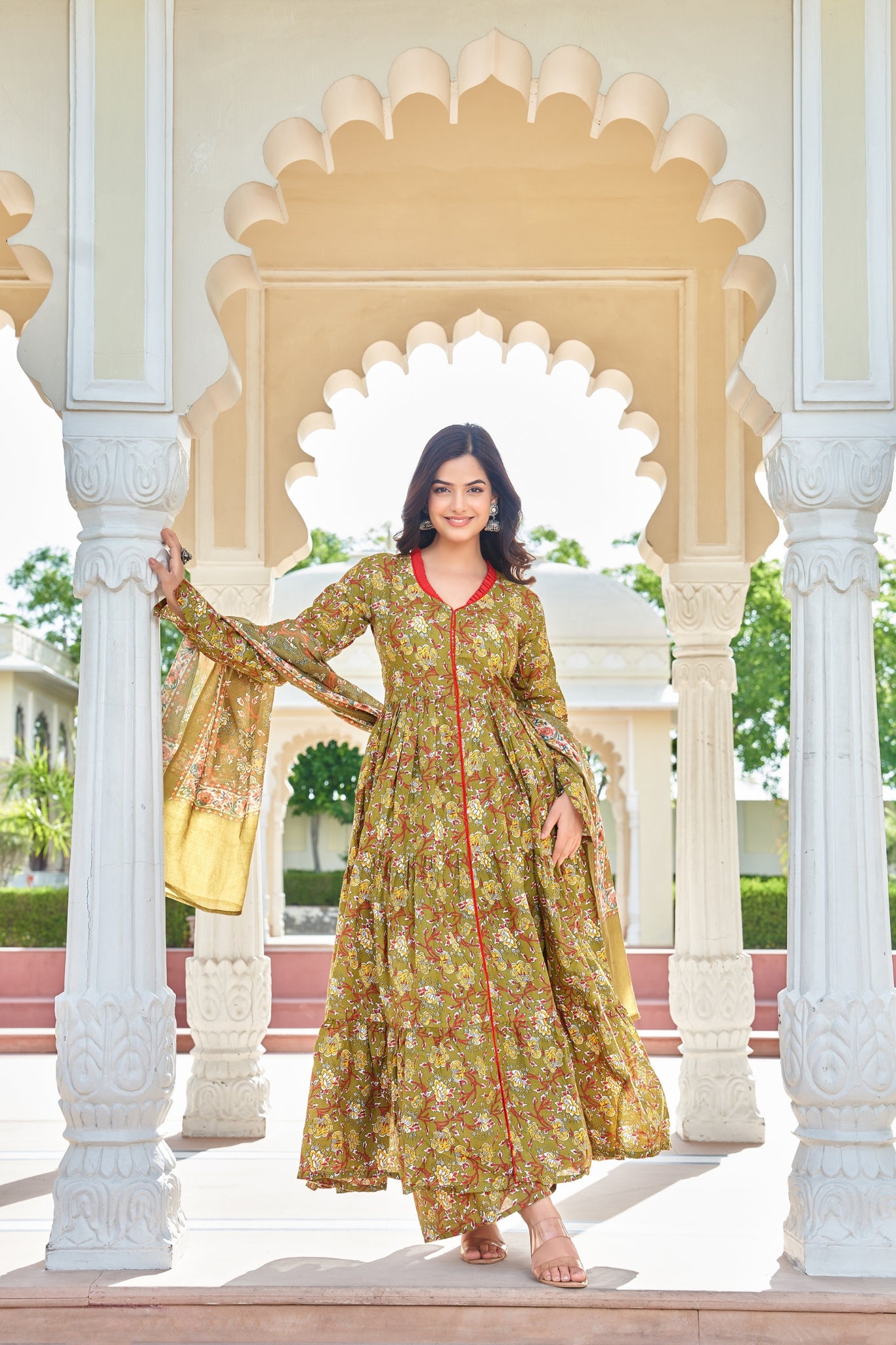 Pure Cotton Printed Designer Kurta, Palazzo With Dupatta Set