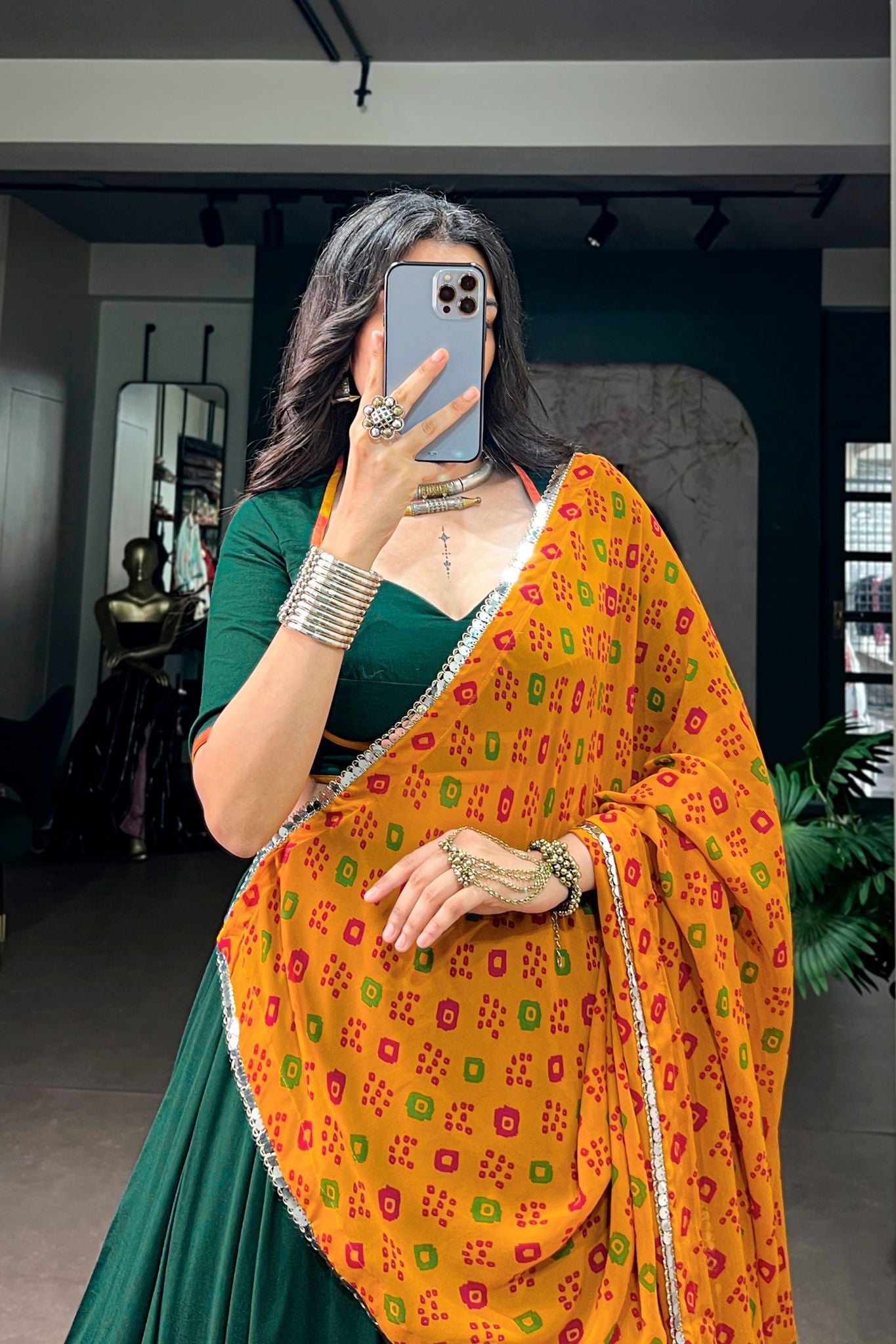 Raasrang Navratri Designer Soft Chinon Lehenga Choli With Bandhani Print Georgette Dupatta