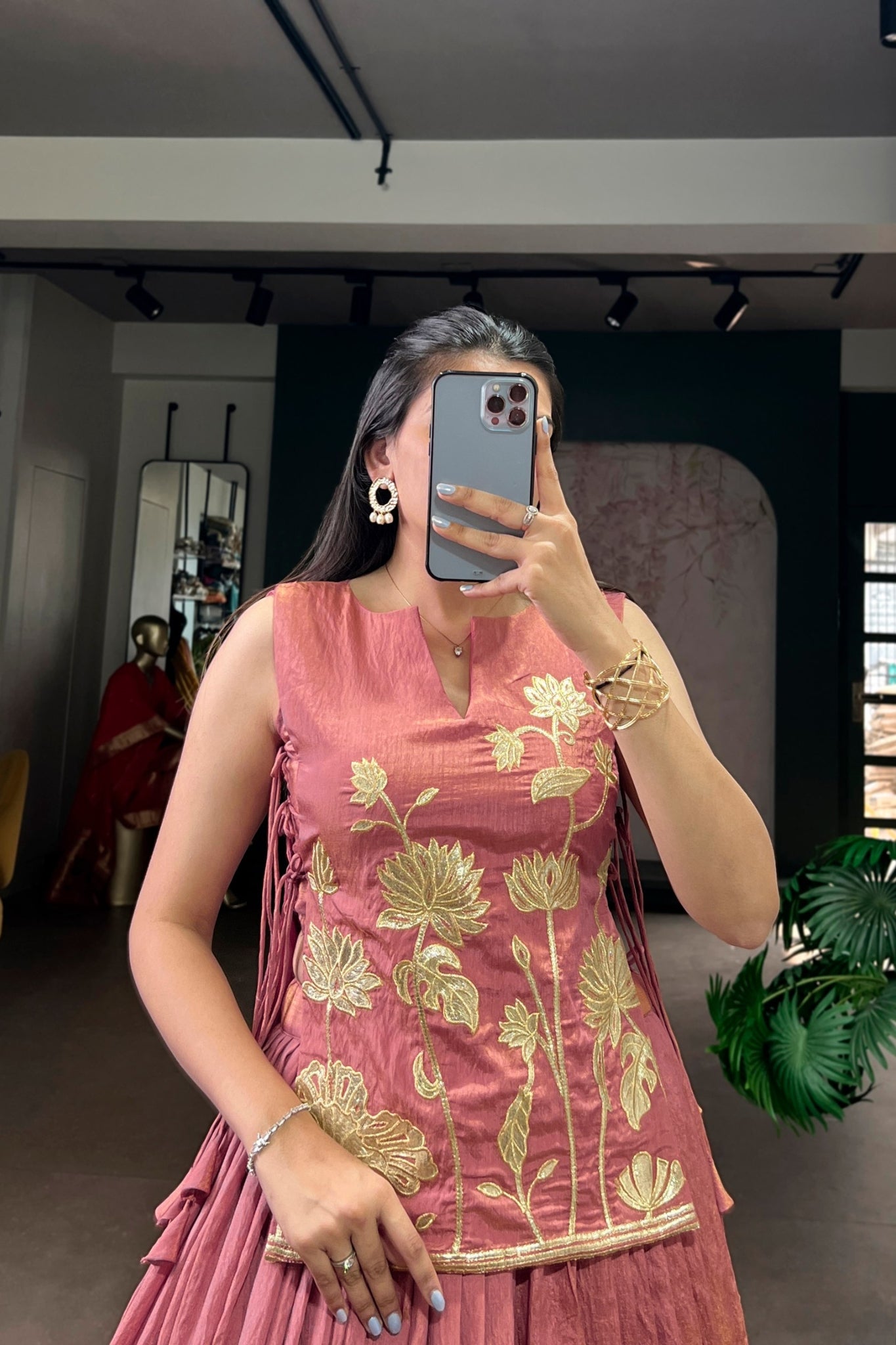 Pure Shimmer Embroidered Lehenga Co-Ord Set