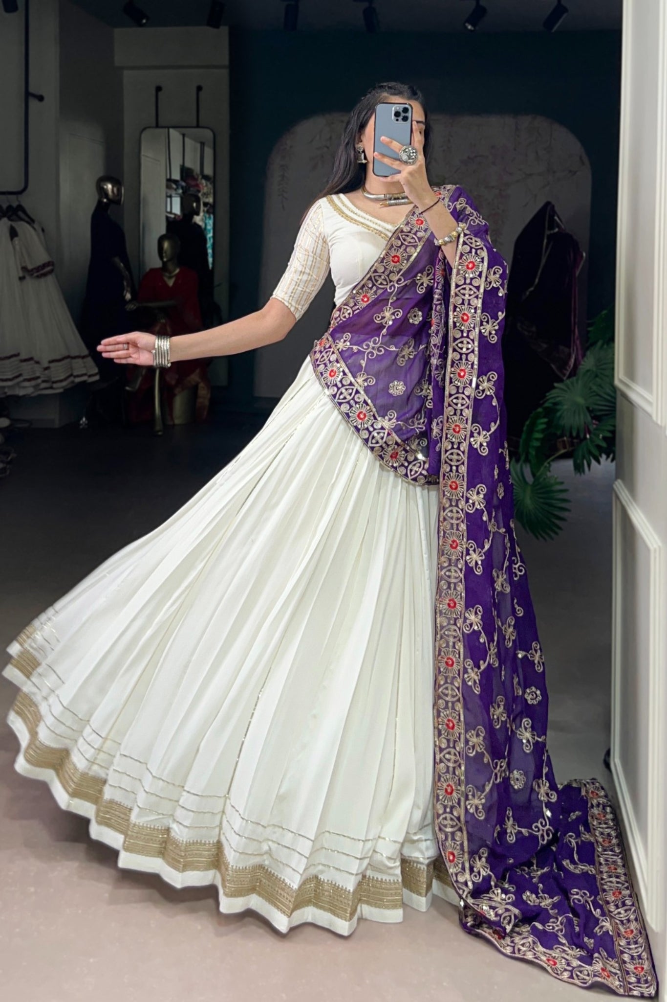 Pure Rayon Festive Designer Navratri Lehenga Choli