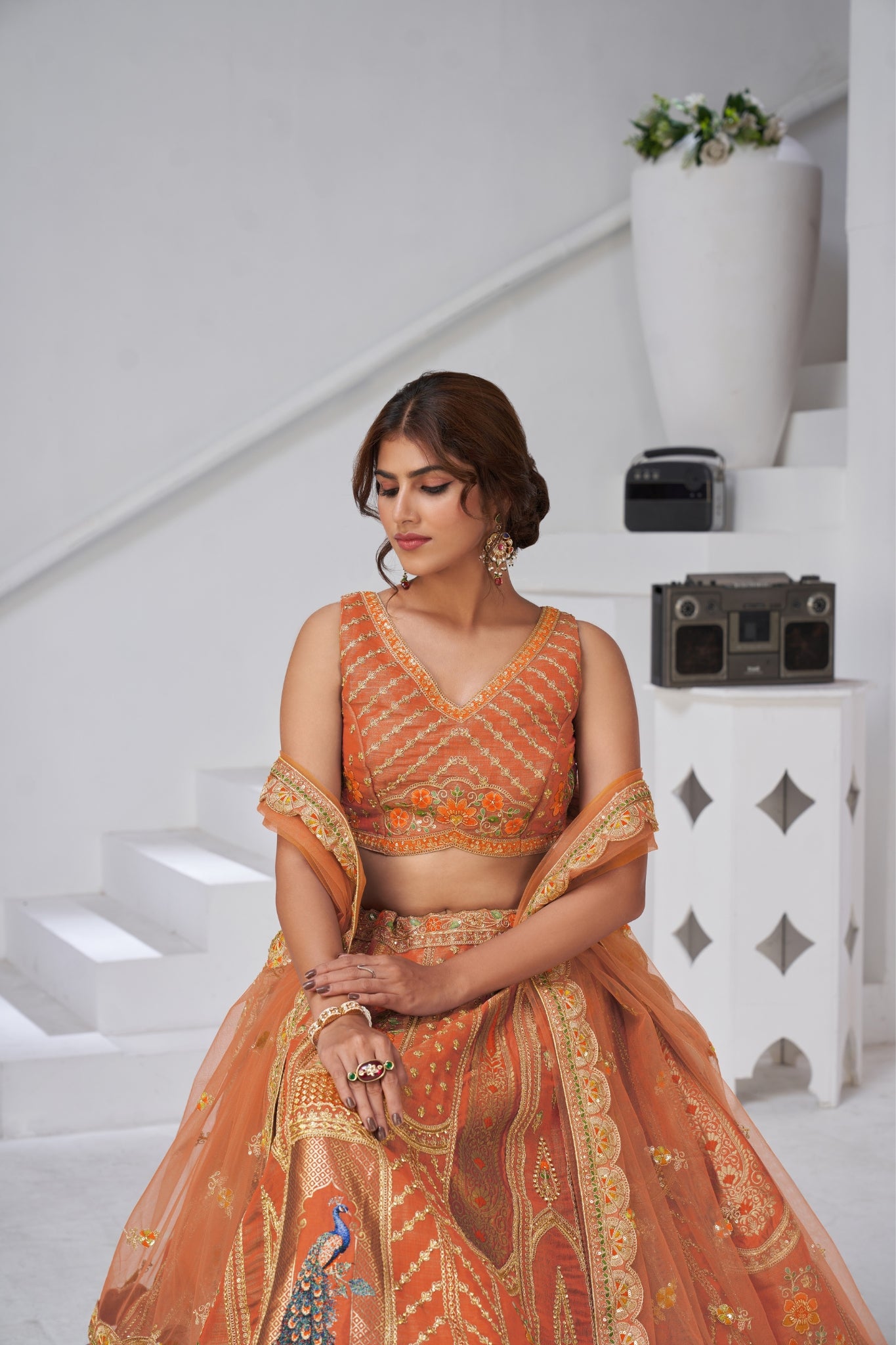 Royal Radiance Raw Silk Bridal Lehenga Choli